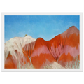 Series near abiquiu, New Mexico - Hills to the left Framed Poster | Georgia O'Keeffe Framed Prints Wall Art | Georgia O Keeffe Prints