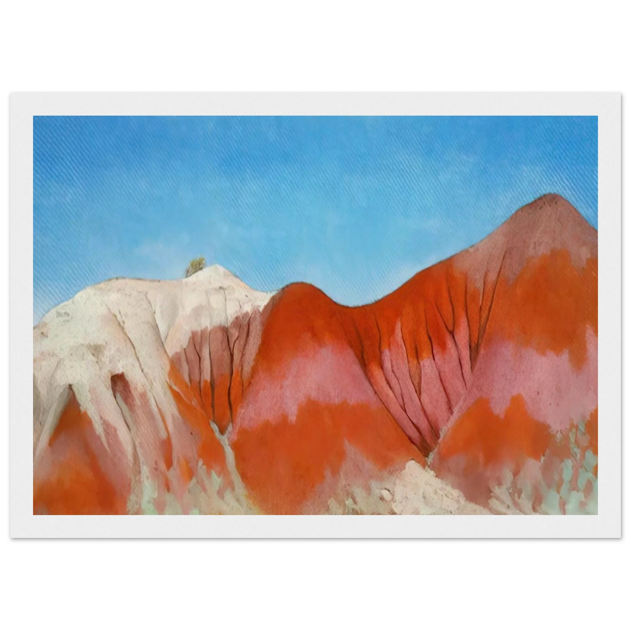 Series near abiquiu, New Mexico - Hills to the left Framed Poster | Georgia O'Keeffe Framed Prints Wall Art | Georgia O Keeffe Prints