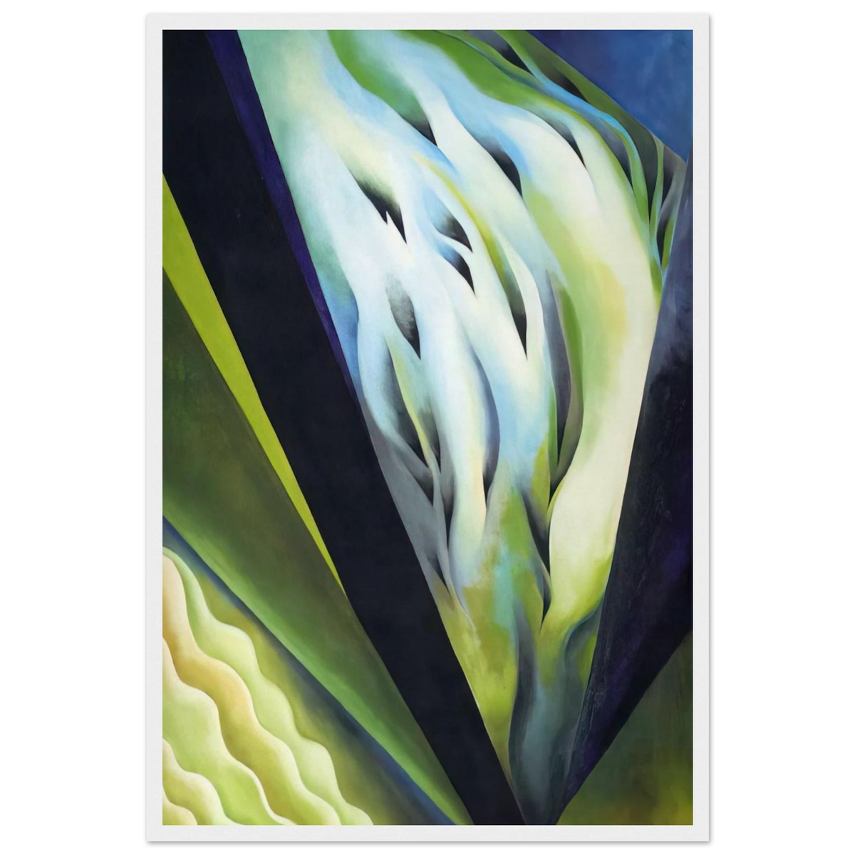 Blue and Green Music Framed Poster | Georgia O'Keeffe Framed Prints Wall Art | Georgia O Keeffe Prints