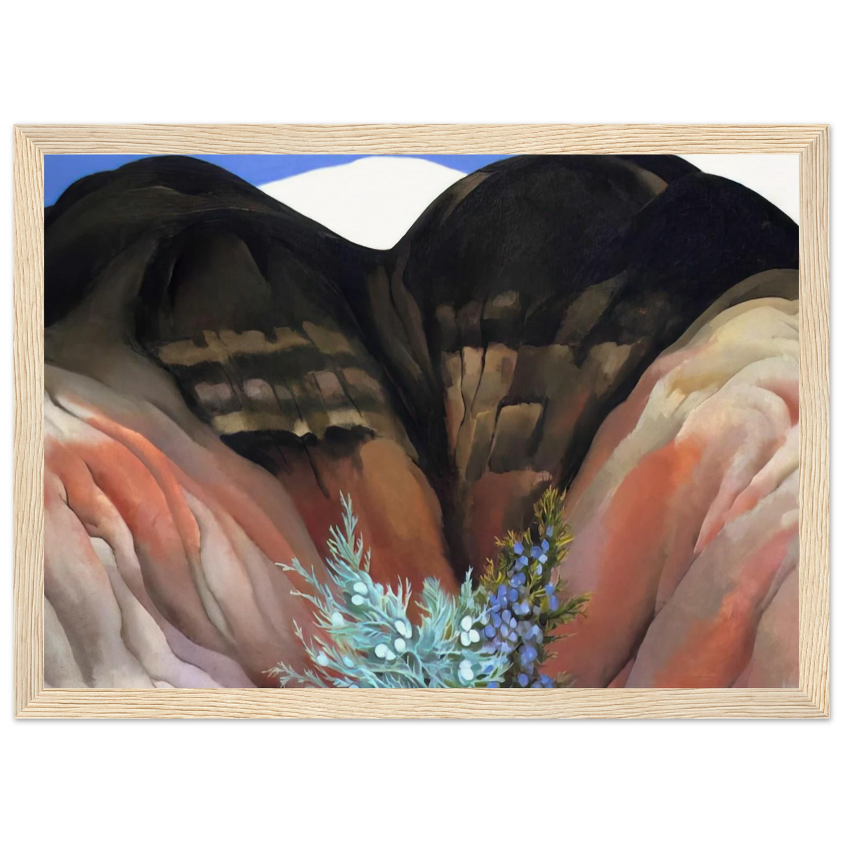 Black Hills with Cedar Framed Poster | Georgia O'Keeffe Framed Prints Wall Art | Georgia O Keeffe Prints