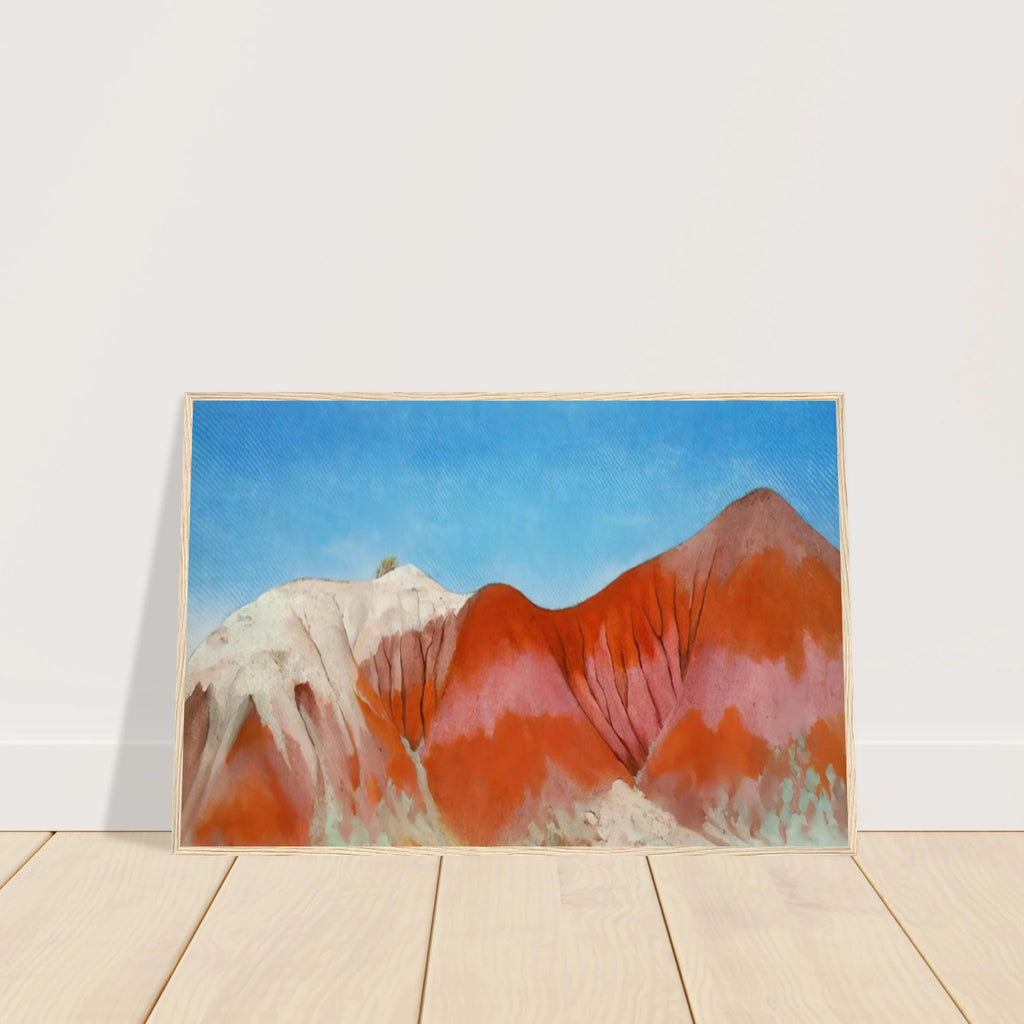 Series near abiquiu, New Mexico - Hills to the left Framed Poster | Georgia O'Keeffe Framed Prints Wall Art | Georgia O Keeffe Prints
