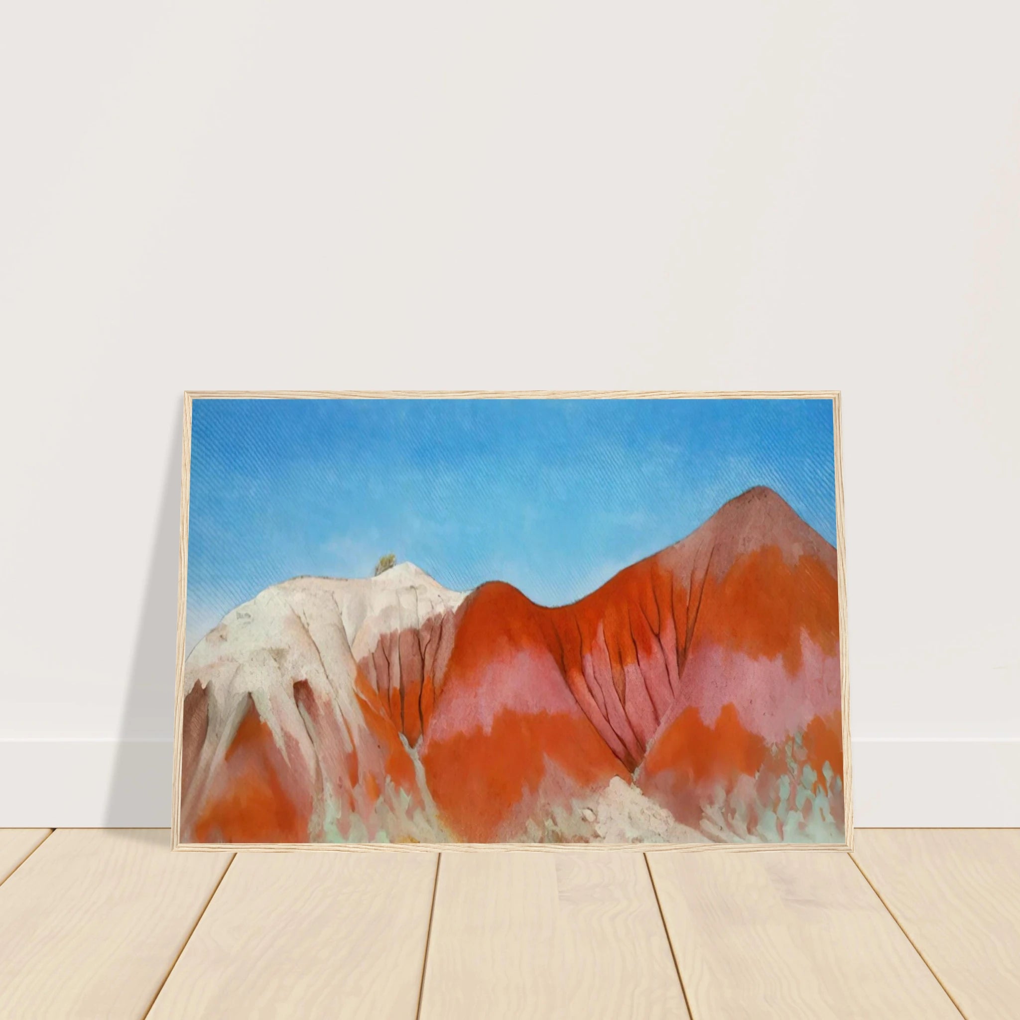 Series near abiquiu, New Mexico - Hills to the left Framed Poster | Georgia O'Keeffe Framed Prints Wall Art | Georgia O Keeffe Prints