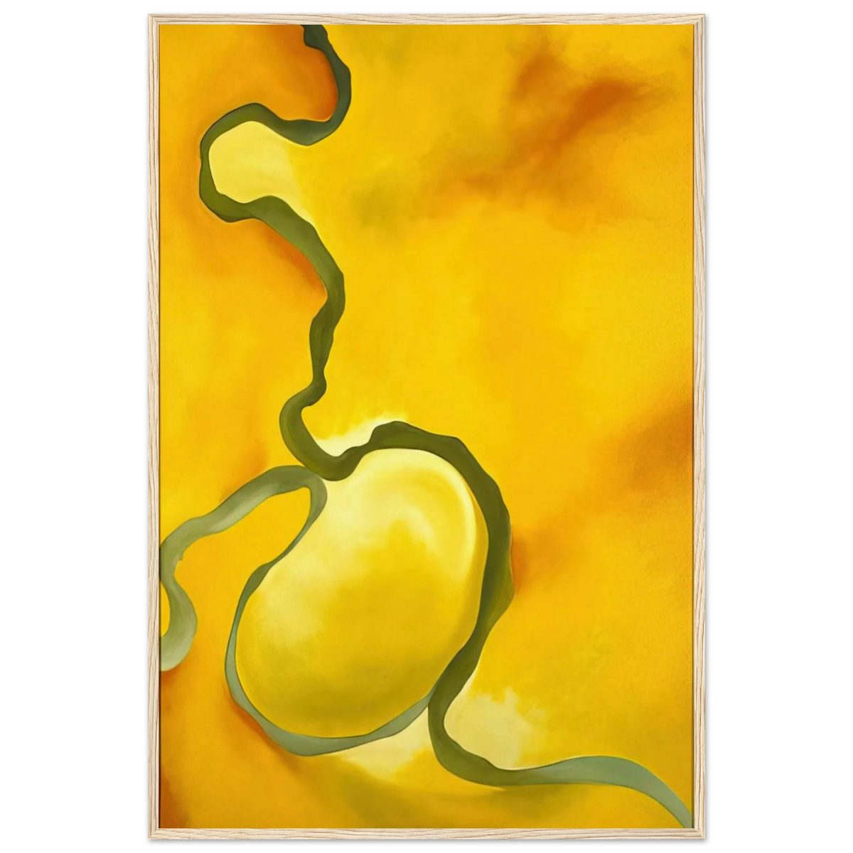 Green, Yellow and Orange Framed Poster | Georgia O'Keeffe Framed Prints Wall Art | Georgia O Keeffe Prints