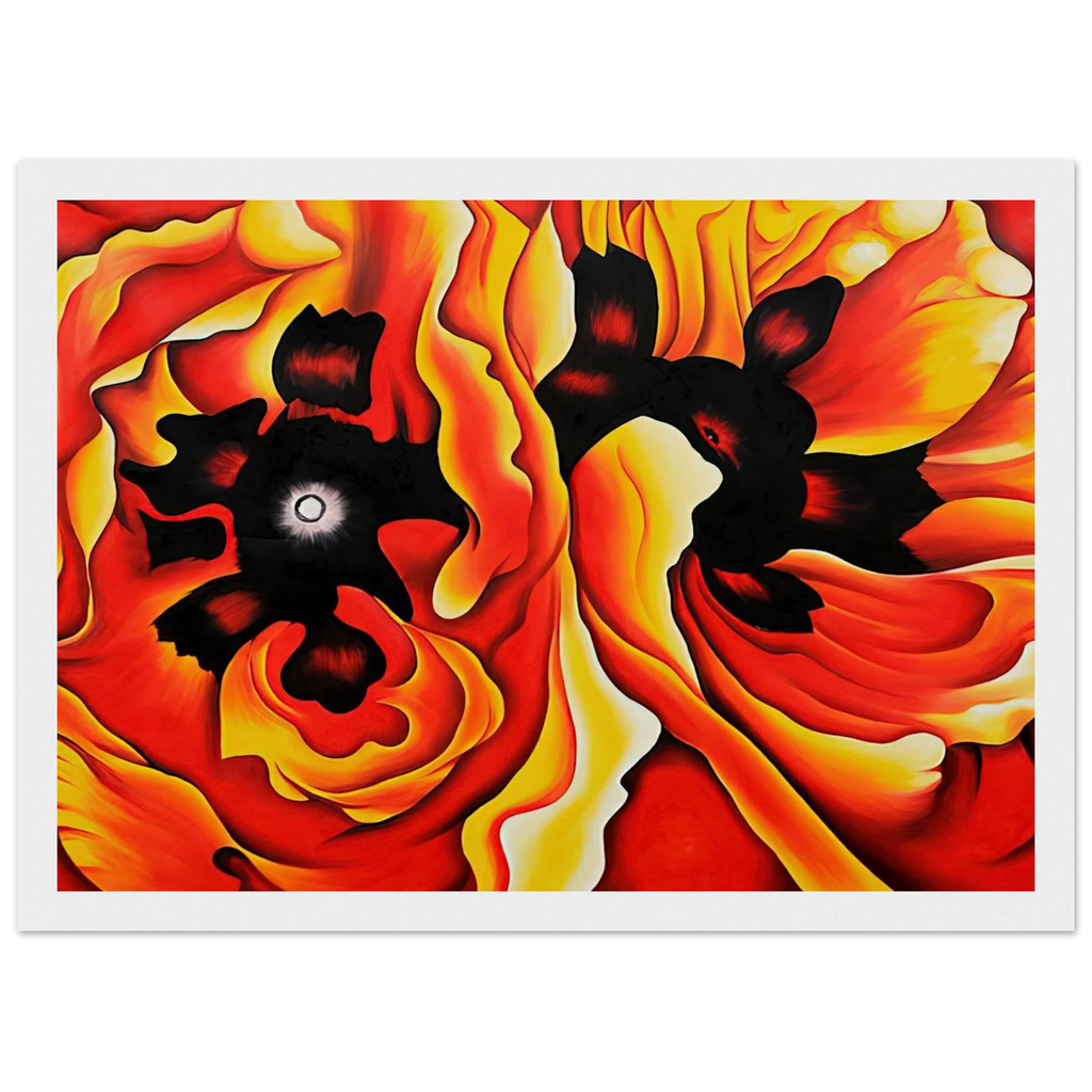 Oriental Poppies II Framed Poster | Georgia O'Keeffe Framed Prints Wall Art | Georgia O Keeffe Prints