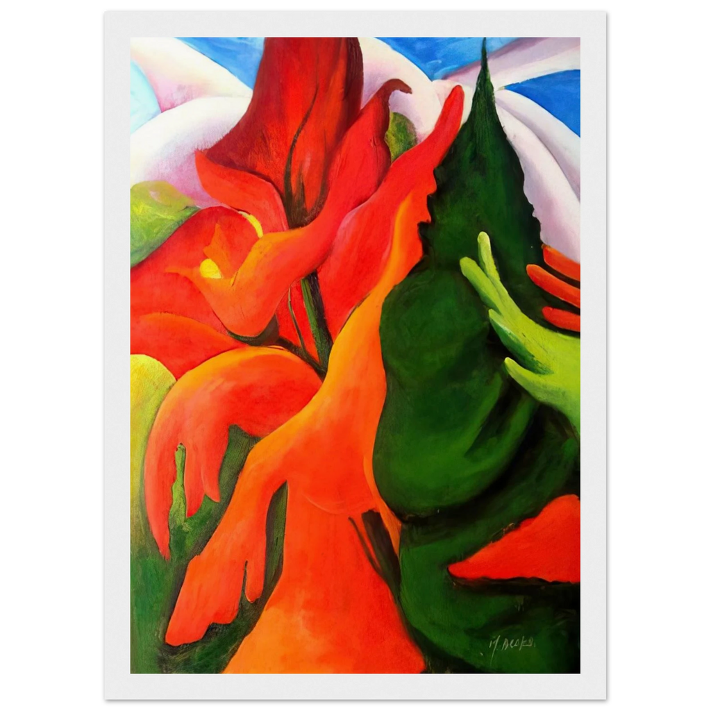 Melting Volcano Framed Poster | Georgia O'Keeffe Framed Prints Wall Art | Georgia O Keeffe Prints