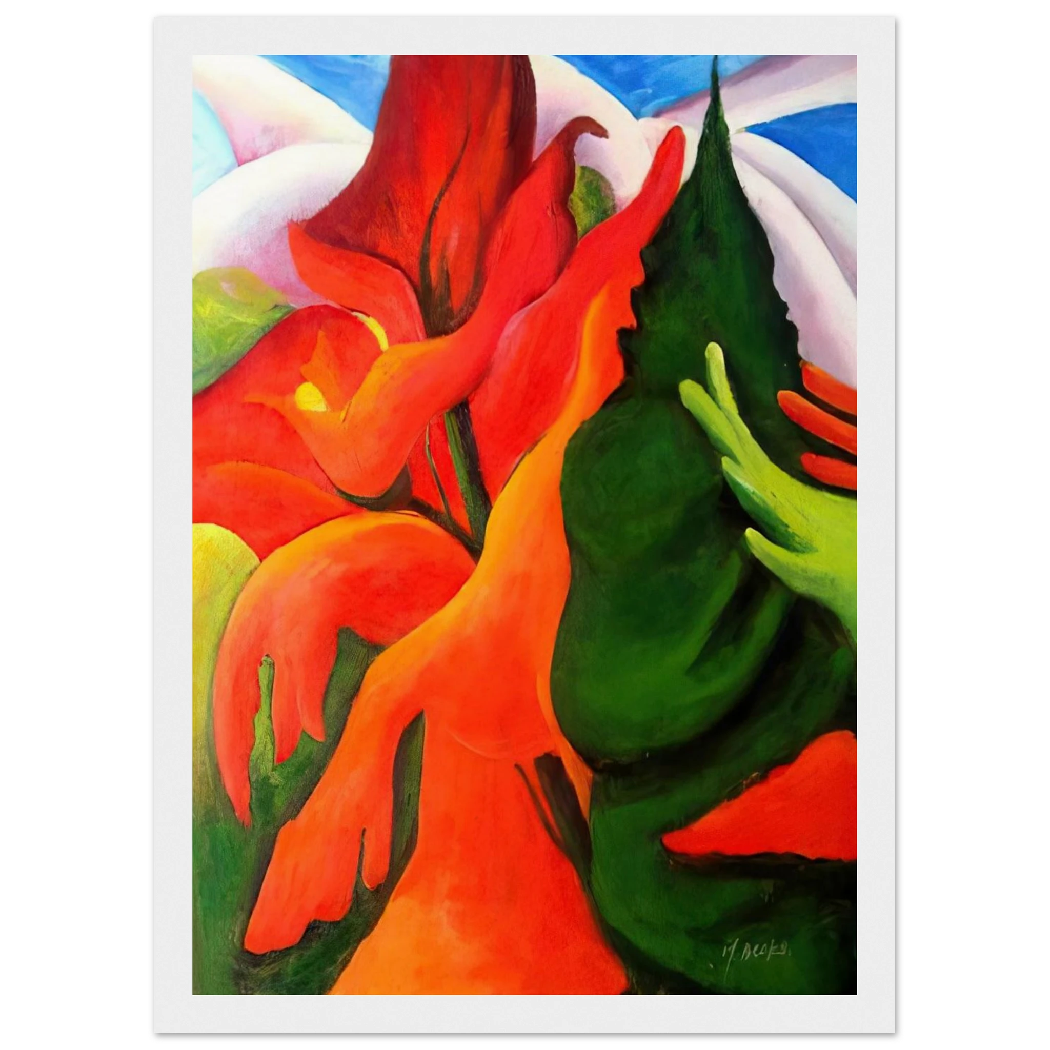 Melting Volcano Framed Poster | Georgia O'Keeffe Framed Prints Wall Art | Georgia O Keeffe Prints