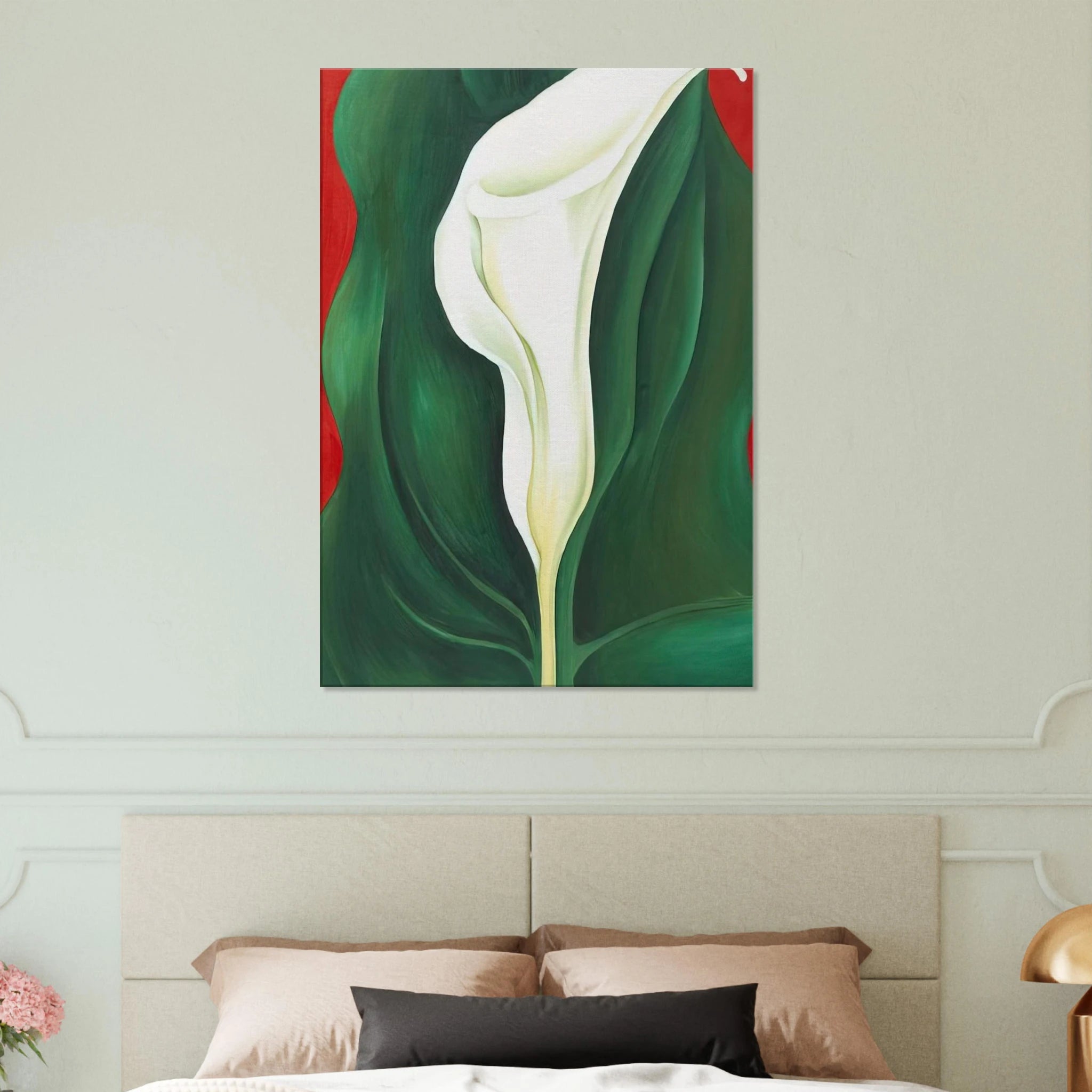 Single Calla Lily  Red  Canvas | Georgia O'Keeffe Canvas | Georgia O Keeffe Prints