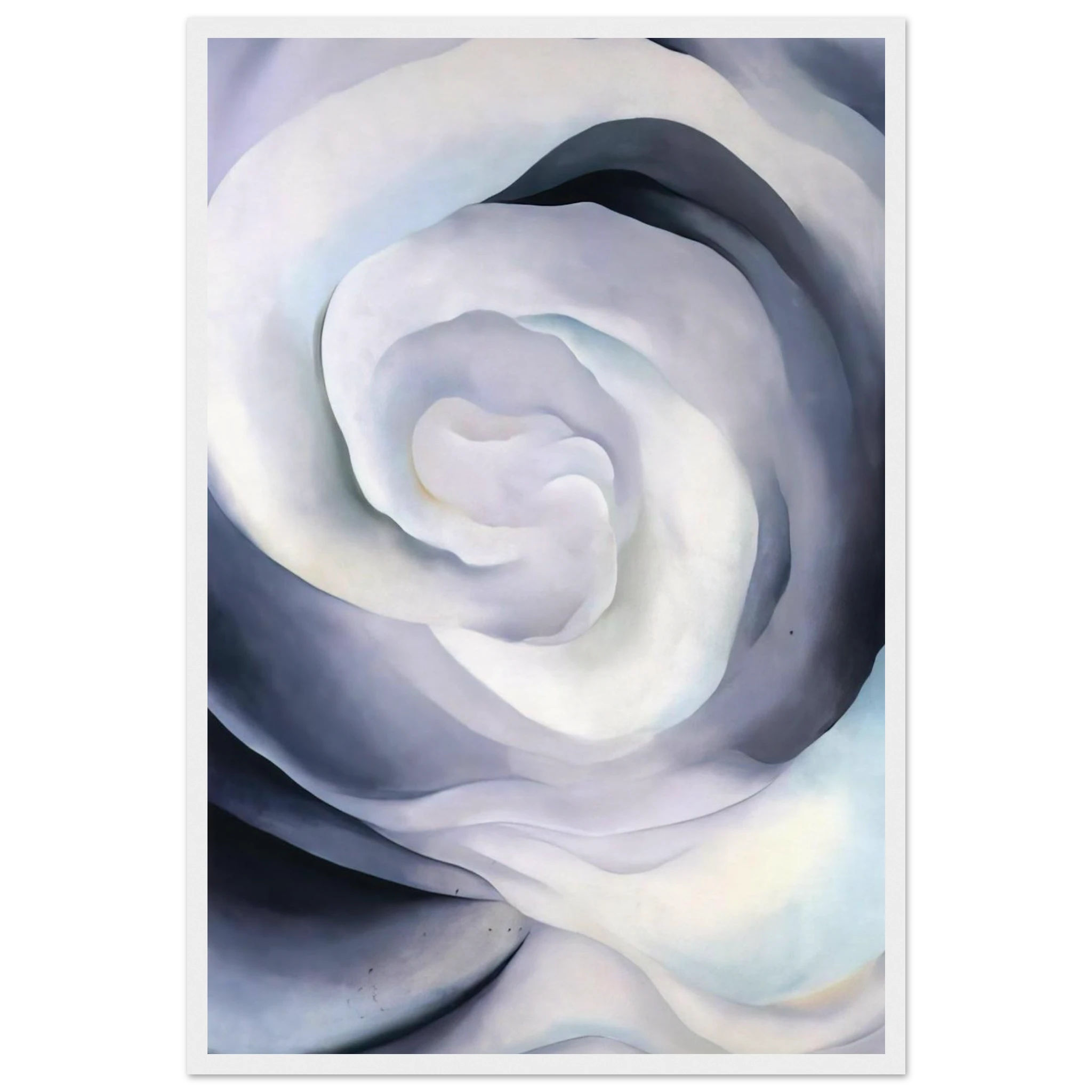 Abstraction White Rose Framed Poster | Georgia O'Keeffe Framed Prints Wall Art | Georgia O Keeffe Prints