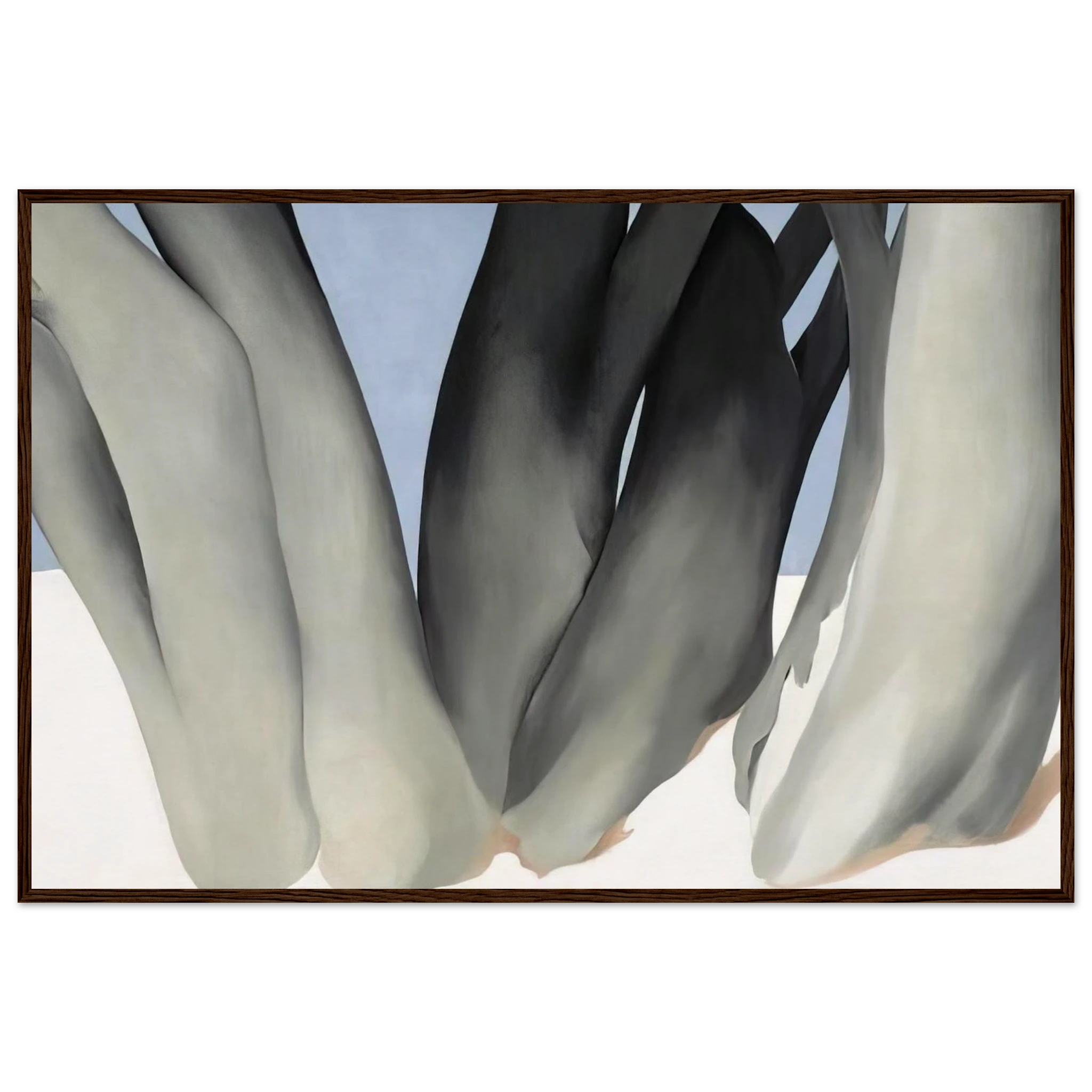 Bare Tree Trunks with Snow Framed Poster | Georgia O'Keeffe Framed Prints Wall Art | Georgia O Keeffe Prints