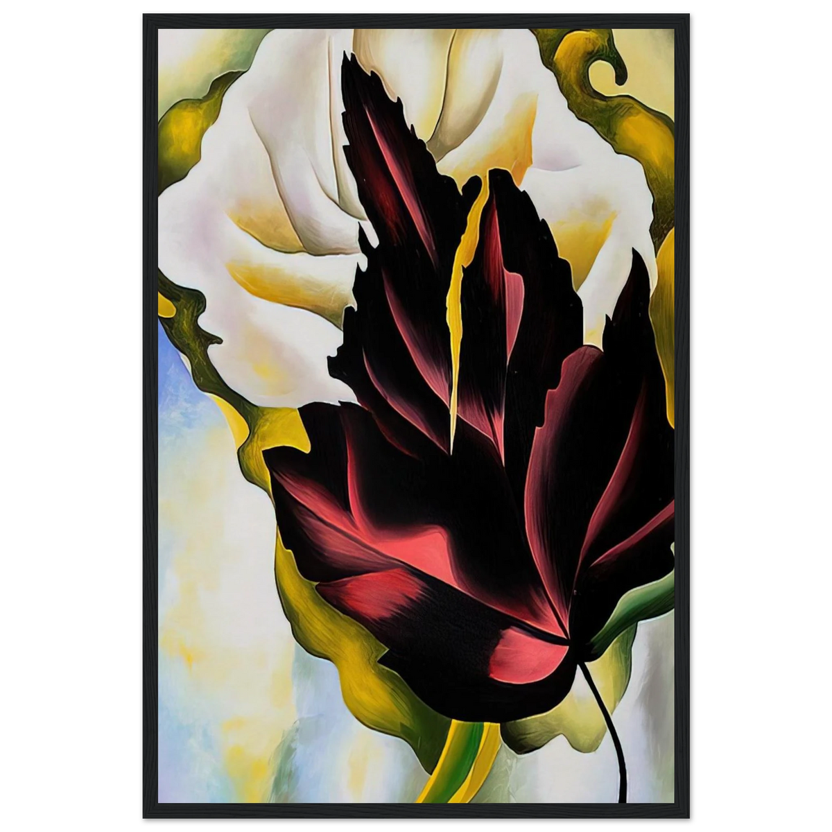 Pattern Leaves Framed Poster | Georgia O'Keeffe Framed Prints Wall Art | Georgia O Keeffe Prints