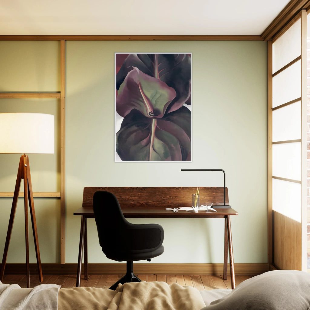 Canna Leaves Framed Poster | Georgia O'Keeffe Framed Prints Wall Art | Georgia O Keeffe Prints