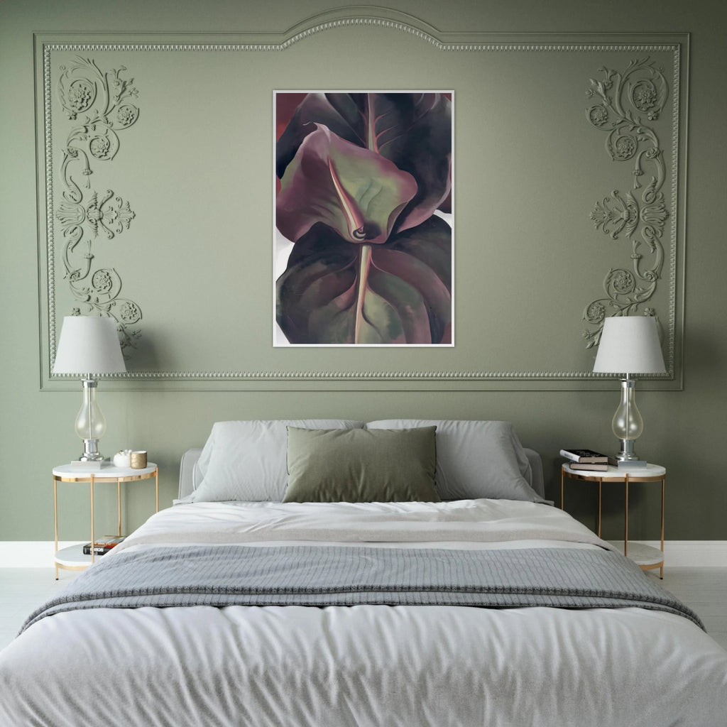 Canna Leaves Framed Poster | Georgia O'Keeffe Framed Prints Wall Art | Georgia O Keeffe Prints