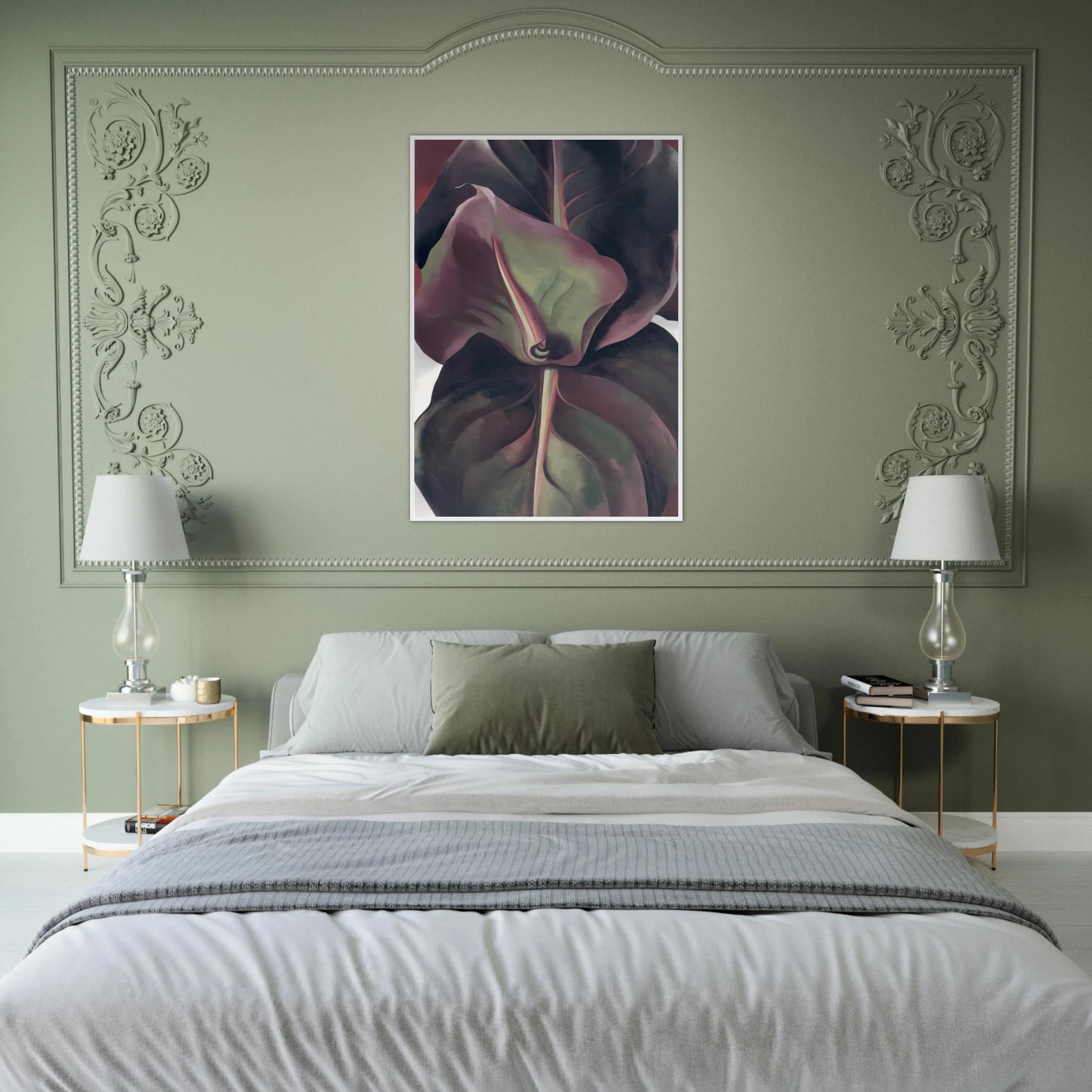 Canna Leaves Framed Poster | Georgia O'Keeffe Framed Prints Wall Art | Georgia O Keeffe Prints
