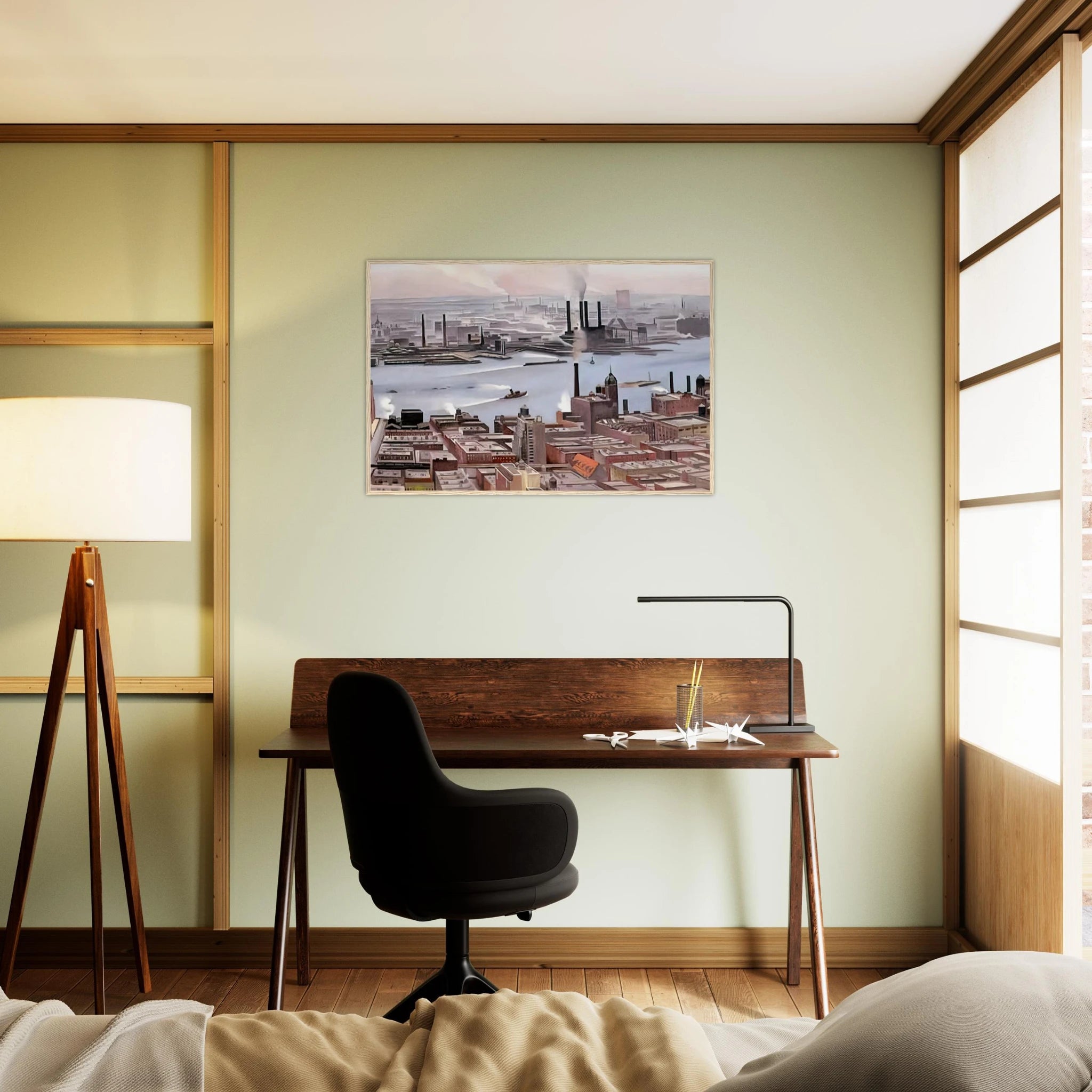East River from the Thirtieth Story of the Shelton Hotel Framed Poster | Georgia O'Keeffe Framed Prints Wall Art | Georgia O Keeffe Prints