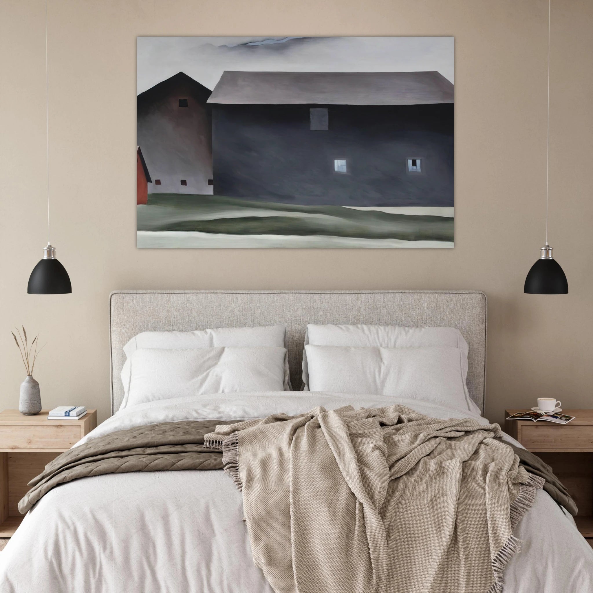 Lake George Barns Poster | Georgia O'Keeffe Poster | Georgia O Keeffe Prints