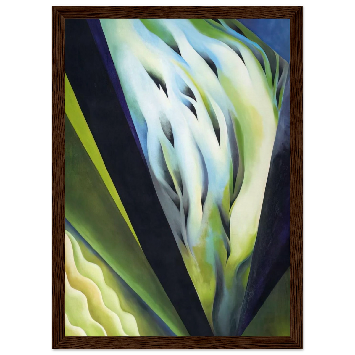 Blue and Green Music Framed Poster | Georgia O'Keeffe Framed Prints Wall Art | Georgia O Keeffe Prints