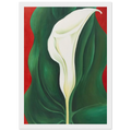 Single Calla Lily  Red  Framed Poster | Georgia O'Keeffe Framed Prints Wall Art | Georgia O Keeffe Prints