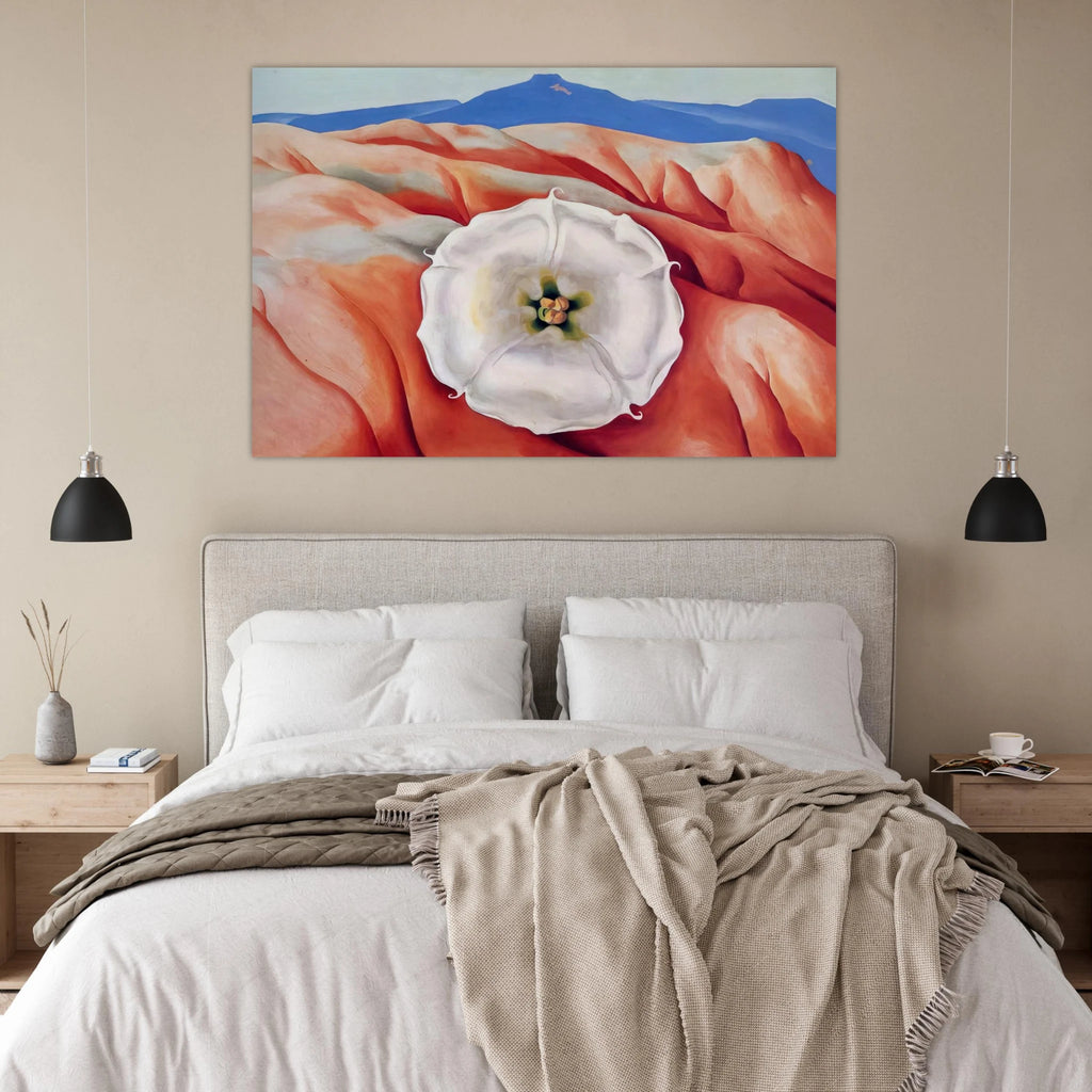 Red hills and white flower II Poster | Georgia O'Keeffe Poster | Georgia O Keeffe Prints