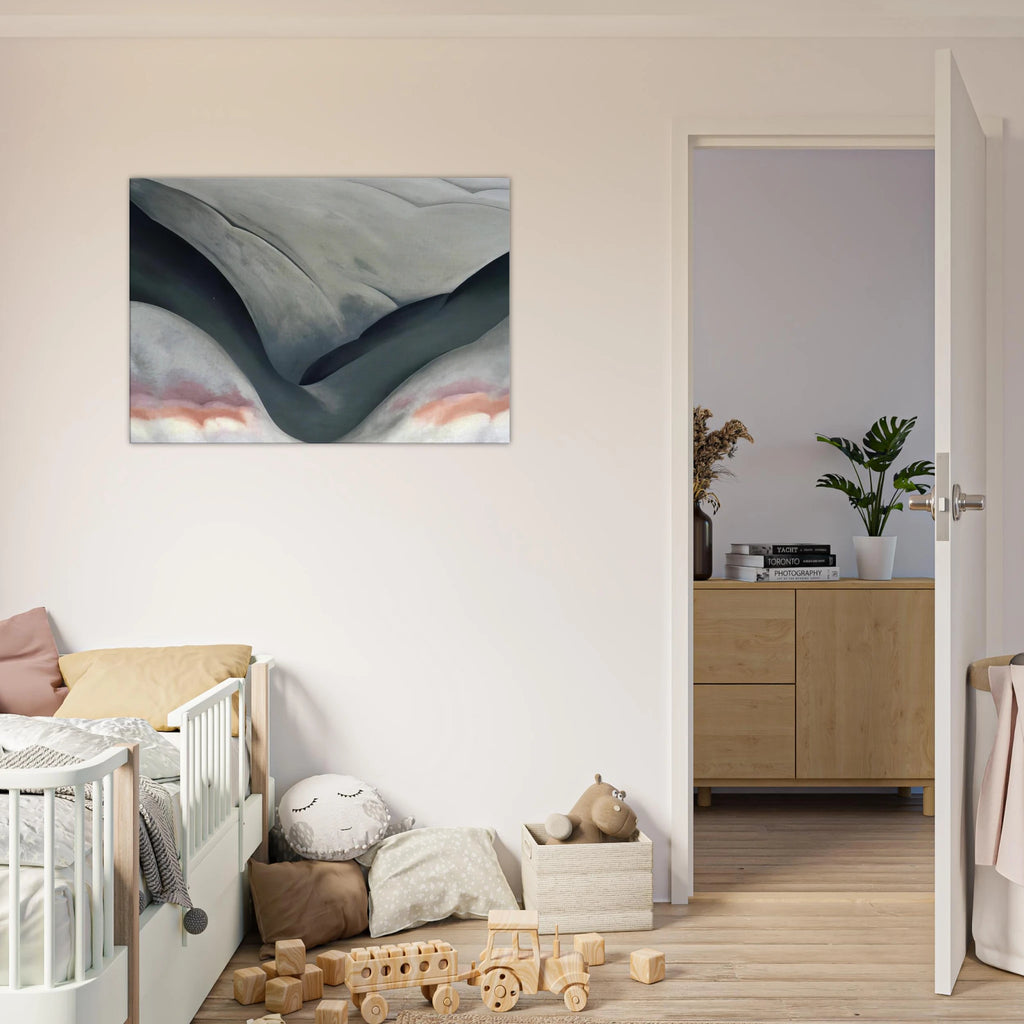 Black Place, Grey and Pink Canvas | Georgia O'Keeffe Canvas | Georgia O Keeffe Prints