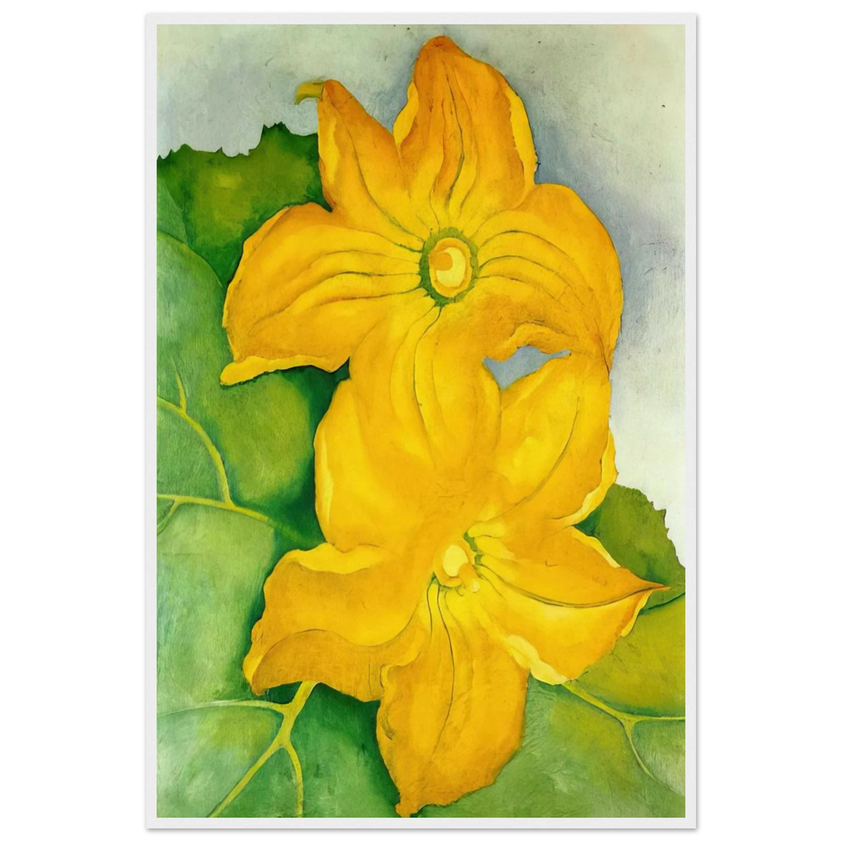 Squash Blossoms I Framed Poster | Georgia O'Keeffe Framed Prints Wall Art | Georgia O Keeffe Prints