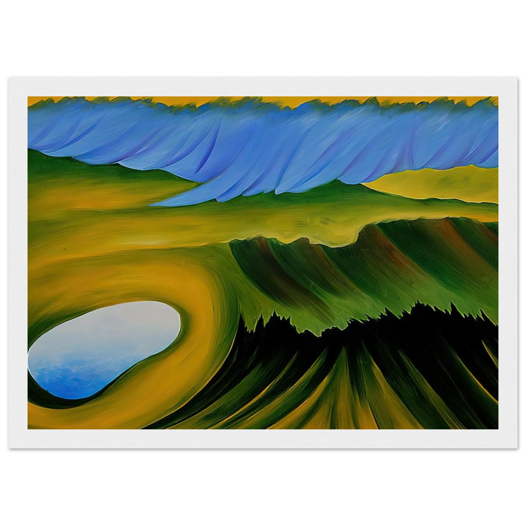 Mountains and Lake Framed Poster | Georgia O'Keeffe Framed Prints Wall Art | Georgia O Keeffe Prints