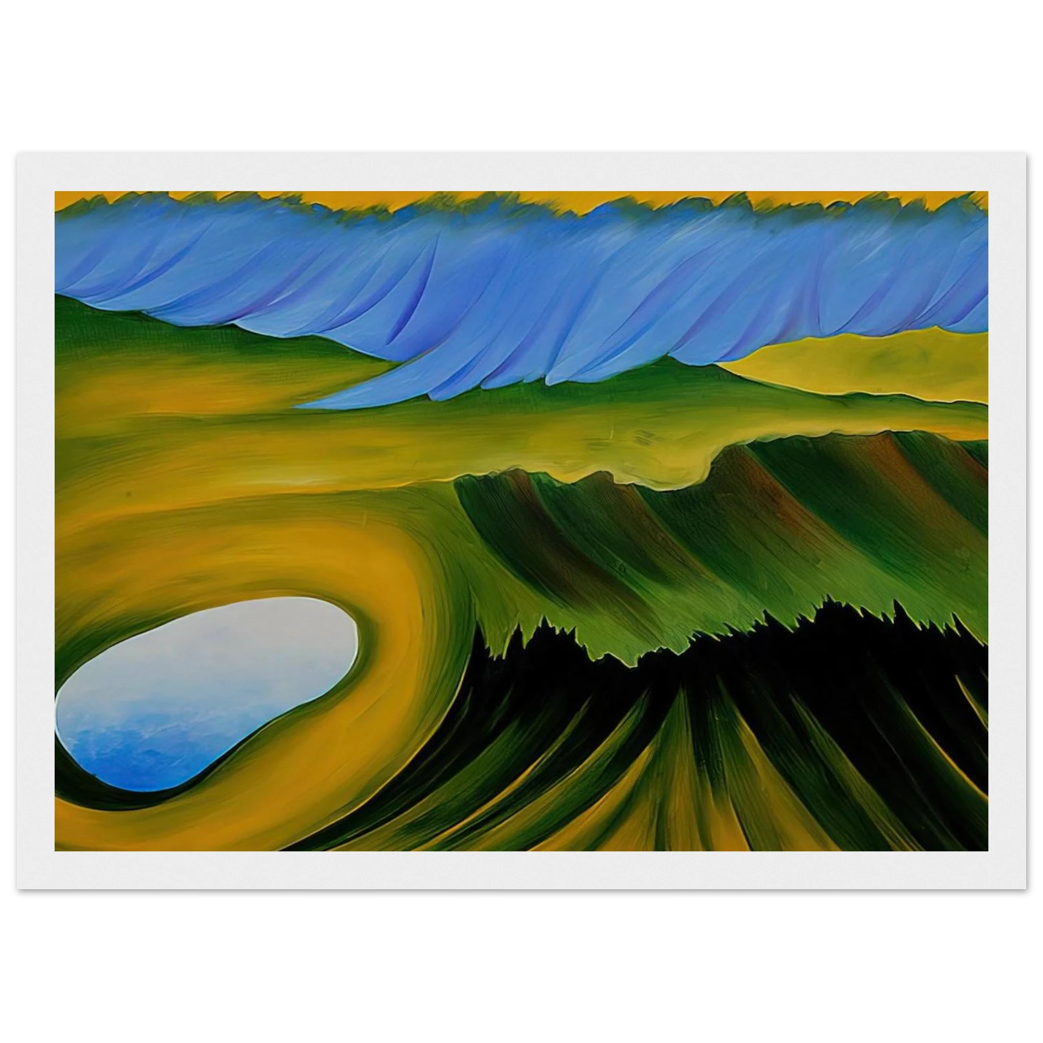 Mountains and Lake Framed Poster | Georgia O'Keeffe Framed Prints Wall Art | Georgia O Keeffe Prints
