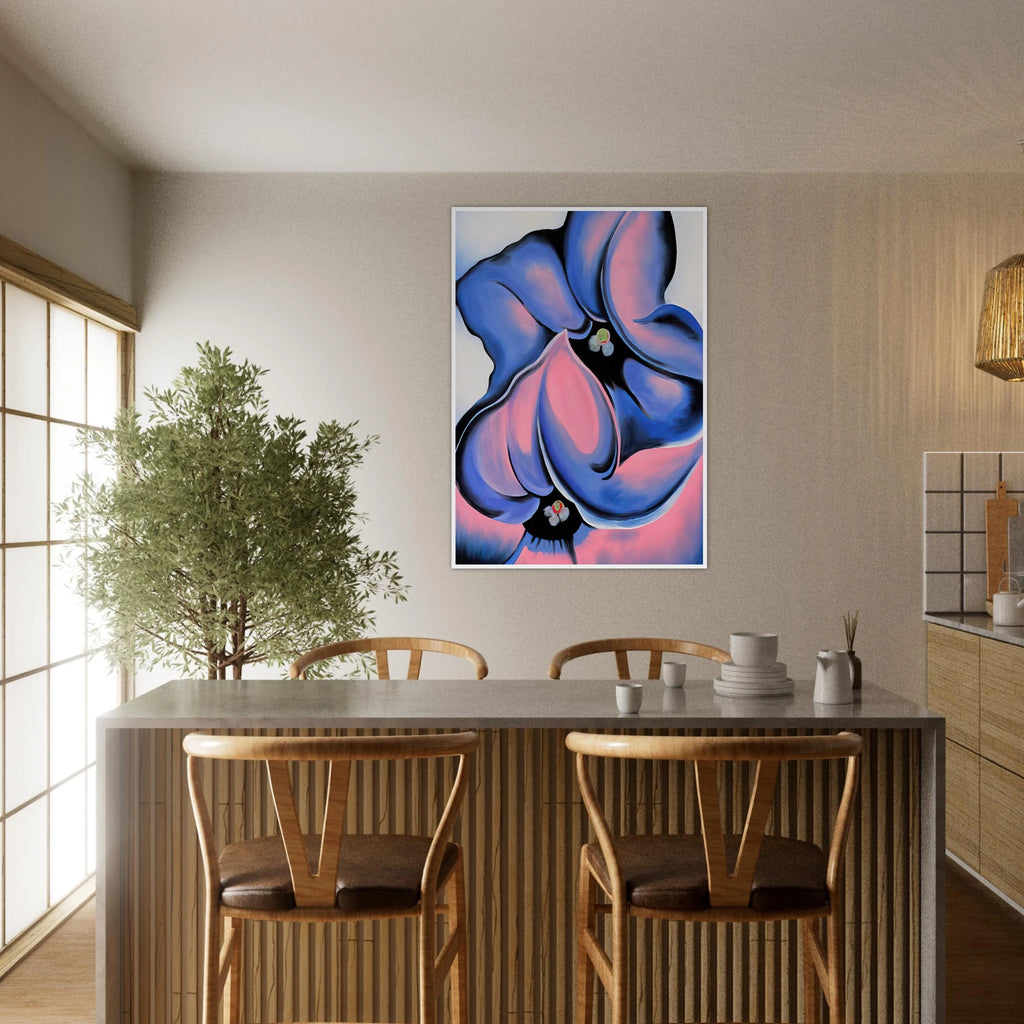 Purple Petunia Framed Poster | Georgia O'Keeffe Framed Prints Wall Art | Georgia O Keeffe Prints