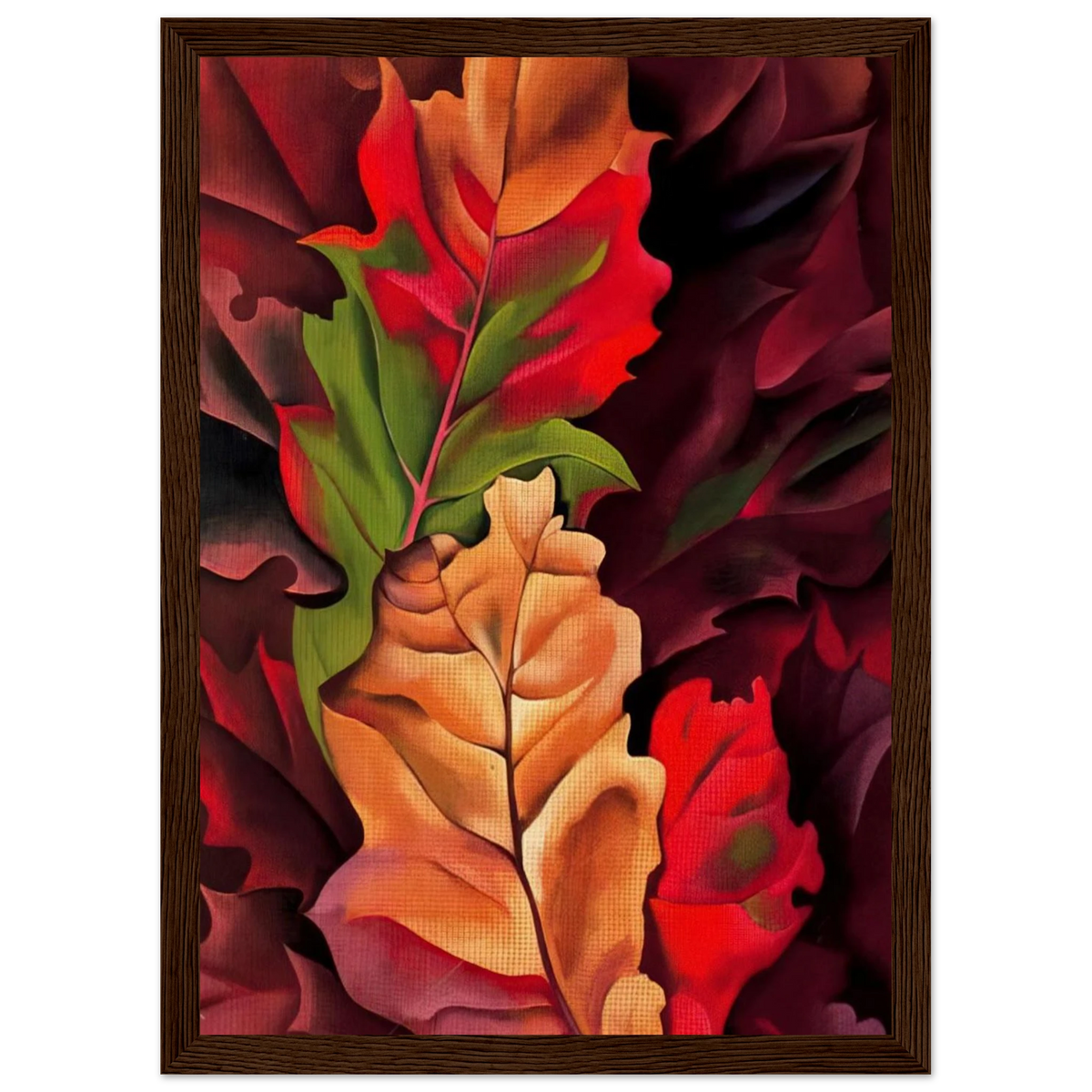 Autumn Leaves - Lake George, N.Y. Framed Poster | Georgia O'Keeffe Framed Prints Wall Art | Georgia O Keeffe Prints