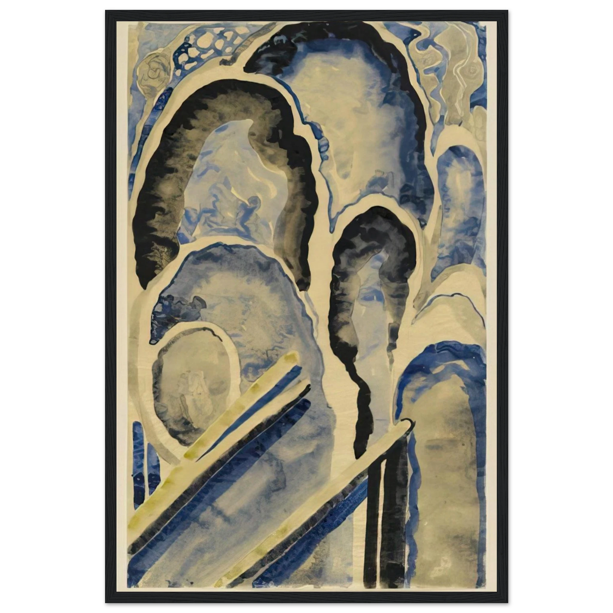 Blue-01 Framed Poster | Georgia O'Keeffe Framed Prints Wall Art | Georgia O Keeffe Prints