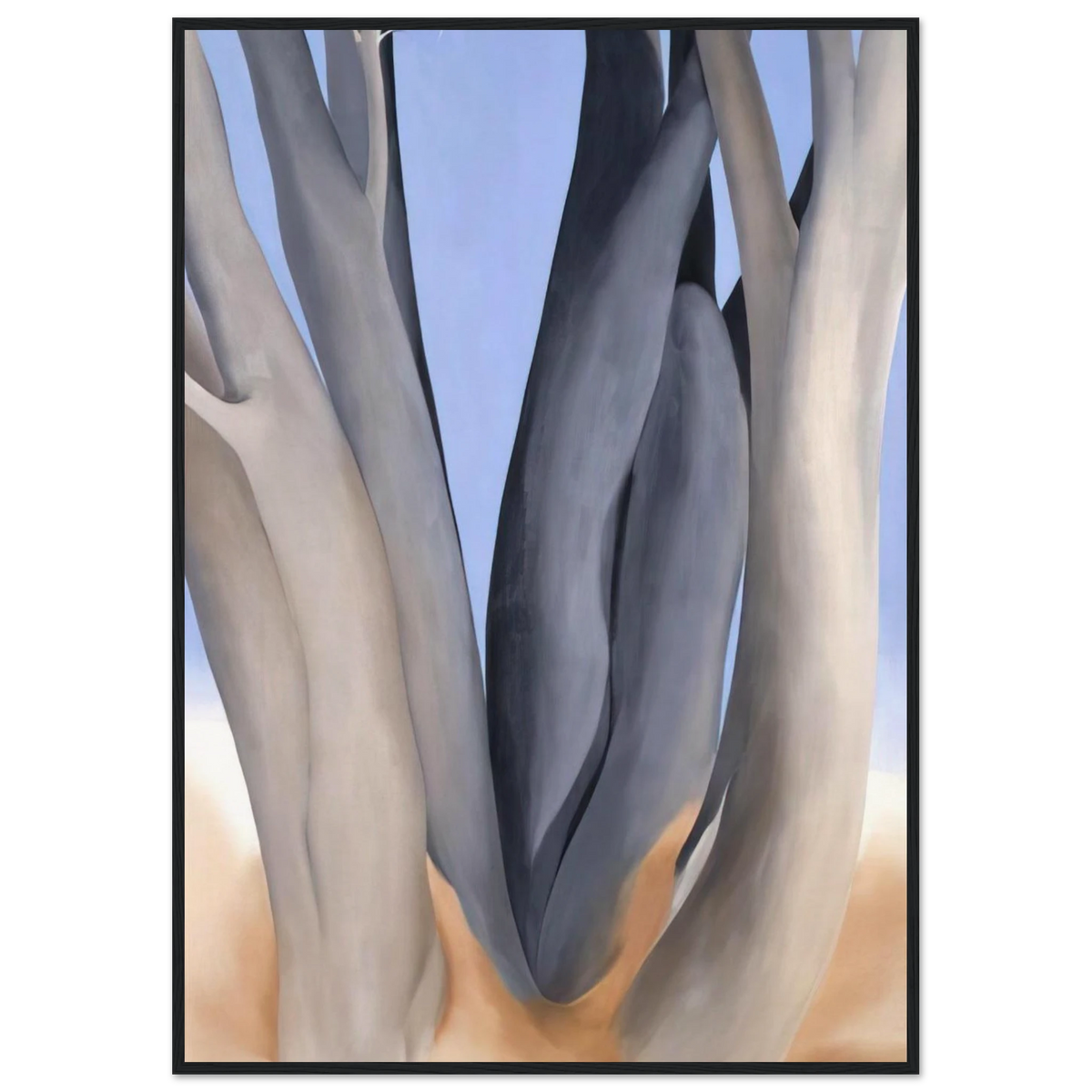 Dark Tree Trunks Framed Poster | Georgia O'Keeffe Framed Prints Wall Art | Georgia O Keeffe Prints