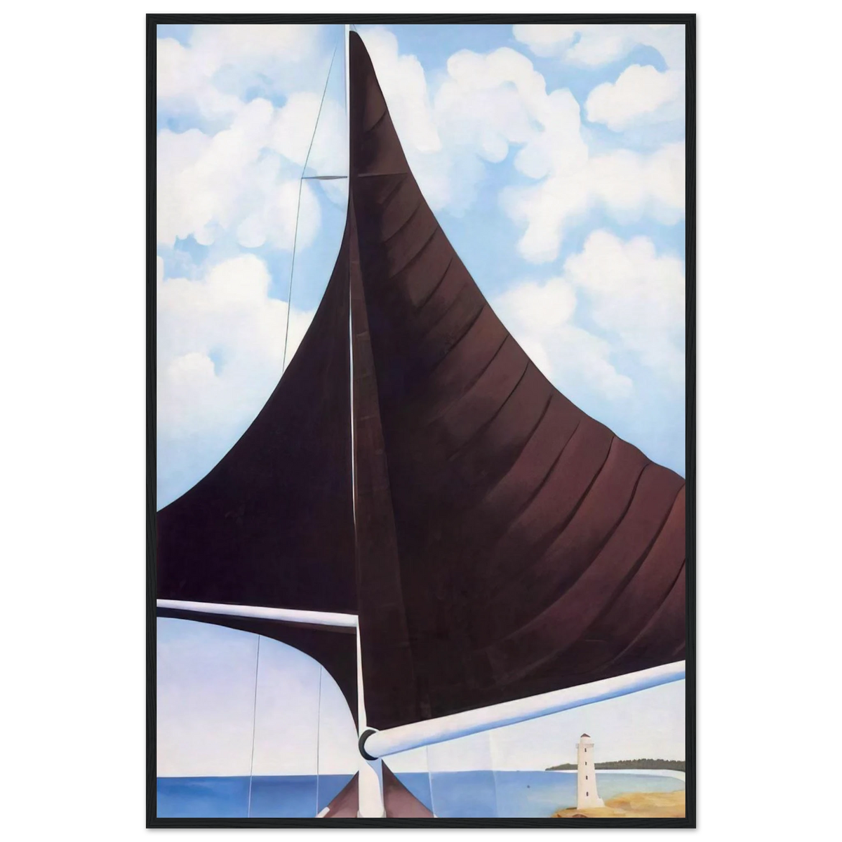 Brown Sail, Wing on Wing, Nassau Framed Poster | Georgia O'Keeffe Framed Prints Wall Art | Georgia O Keeffe Prints