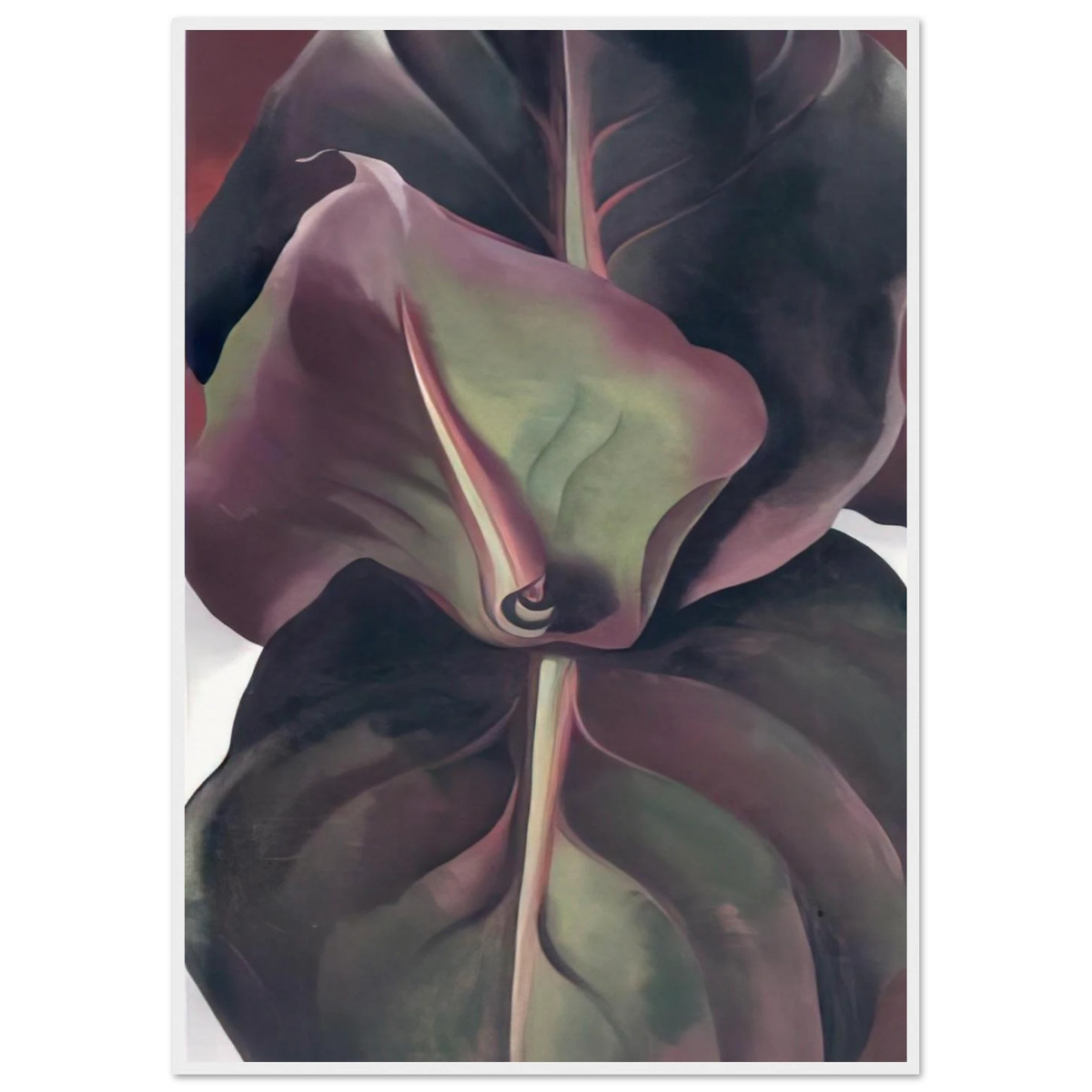 Canna Leaves Framed Poster | Georgia O'Keeffe Framed Prints Wall Art | Georgia O Keeffe Prints
