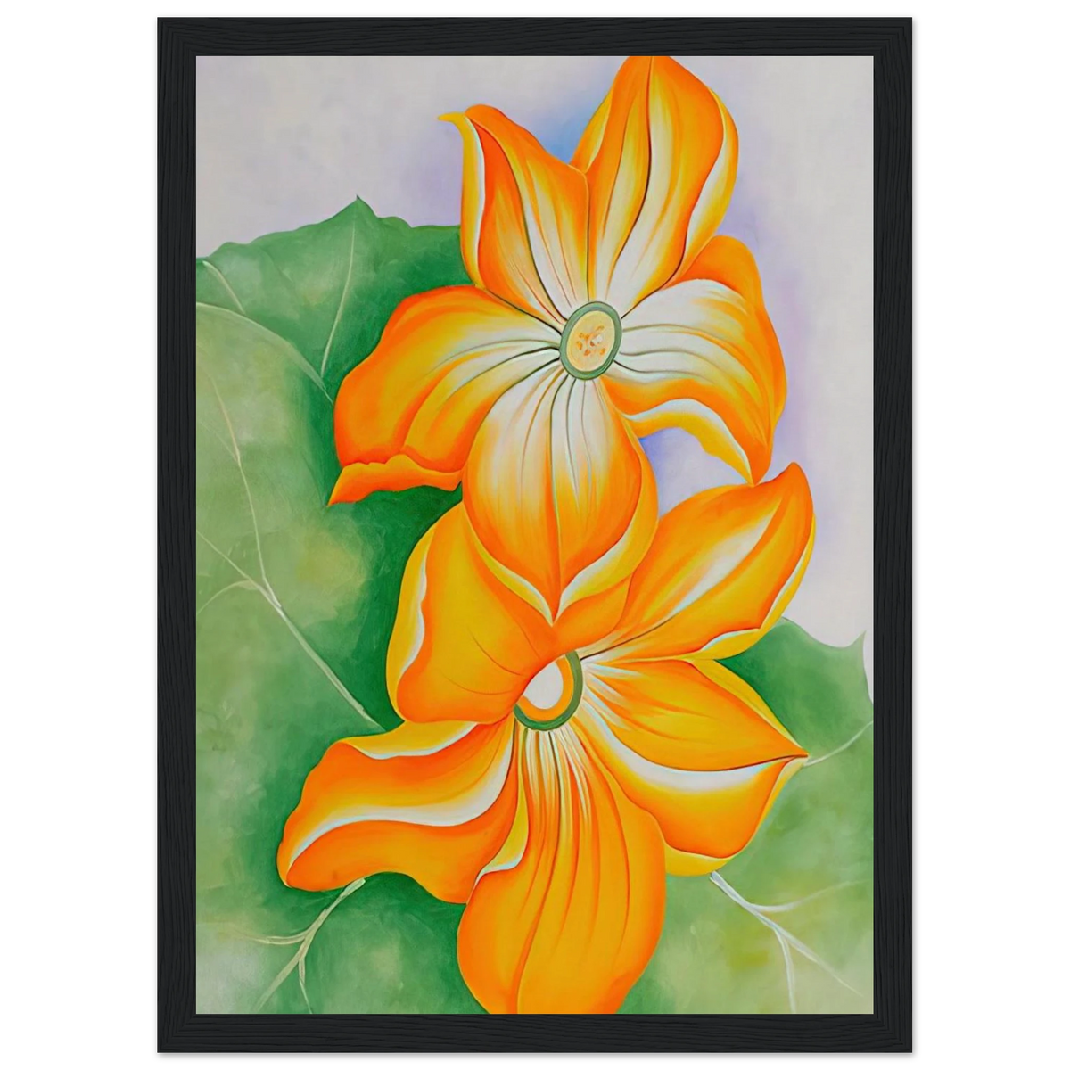 Squash Blossoms Framed Poster | Georgia O'Keeffe Framed Prints Wall Art | Georgia O Keeffe Prints