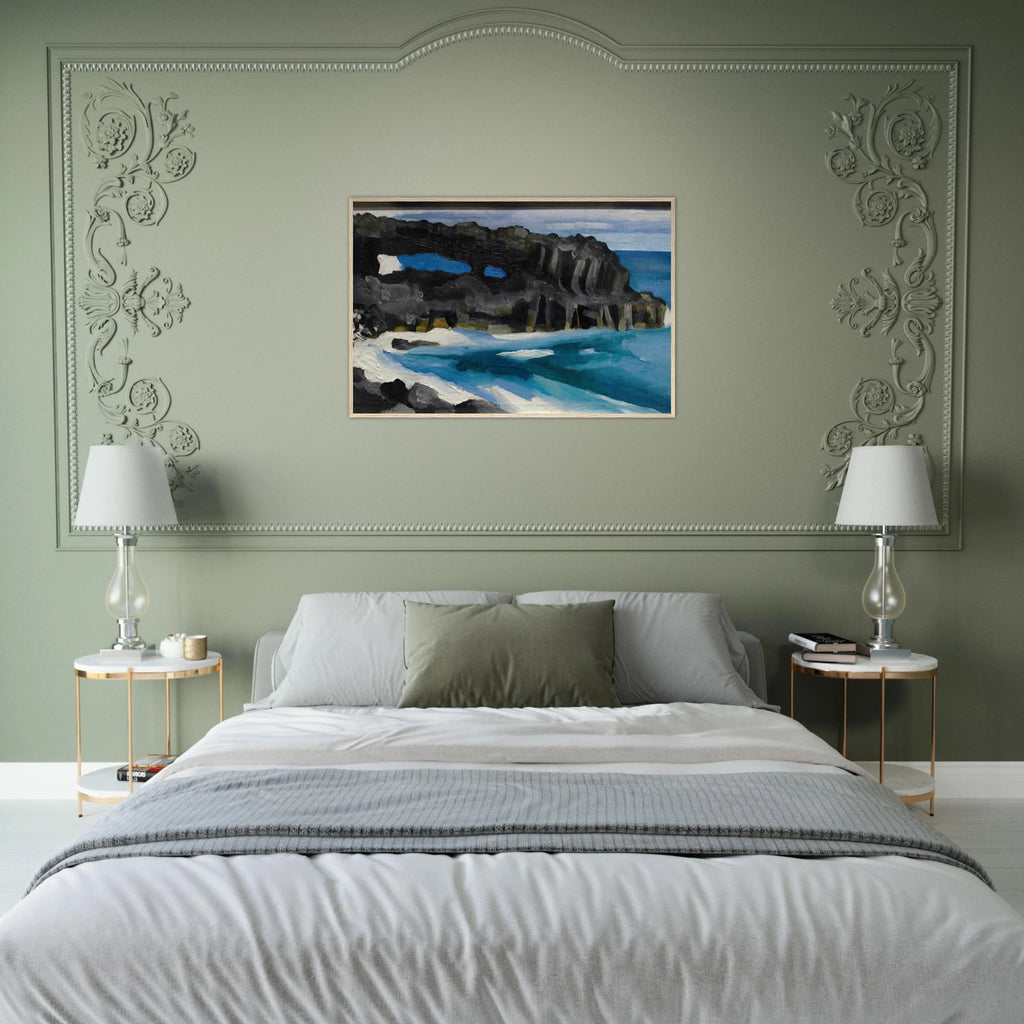 Black Lava Bridge, Hana Coast-No. II Framed Poster | Georgia O'Keeffe Framed Prints Wall Art | Georgia O Keeffe Prints
