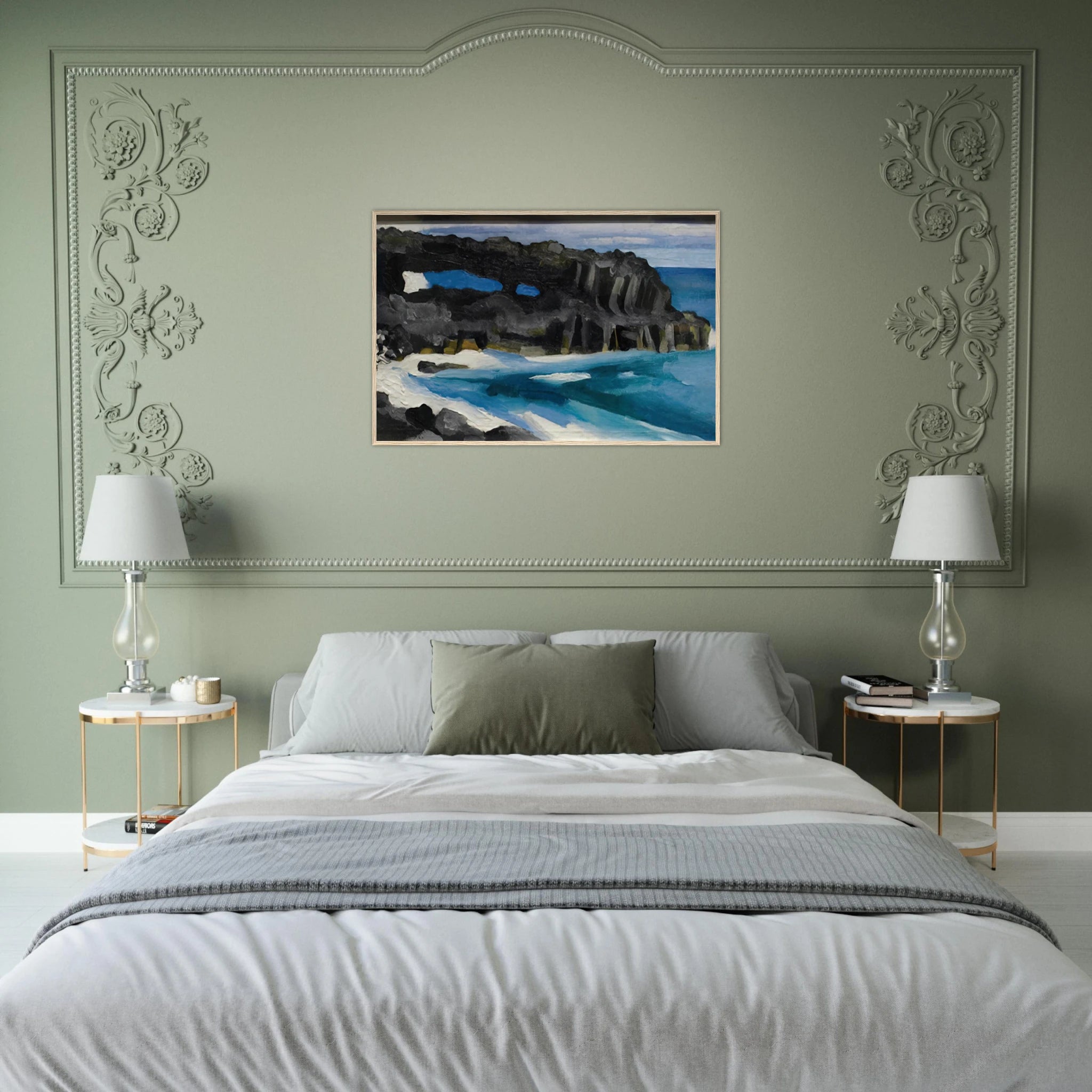 Black Lava Bridge, Hana Coast-No. II Framed Poster | Georgia O'Keeffe Framed Prints Wall Art | Georgia O Keeffe Prints