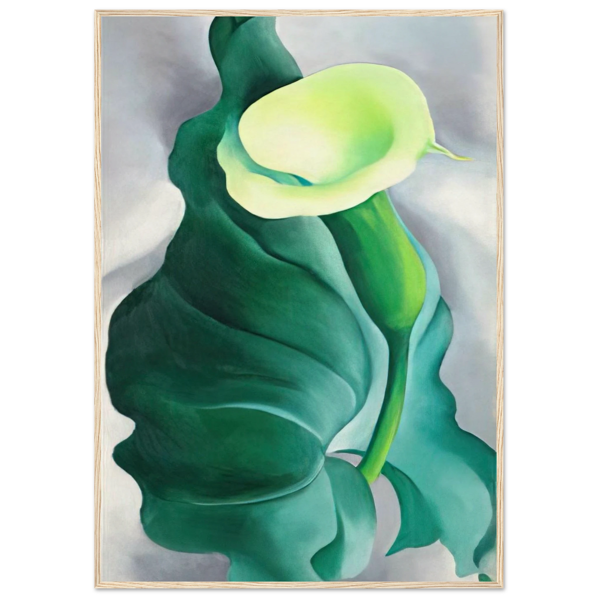 Calla Lily  Lily-Yellow No. 2  Framed Poster | Georgia O'Keeffe Framed Prints Wall Art | Georgia O Keeffe Prints