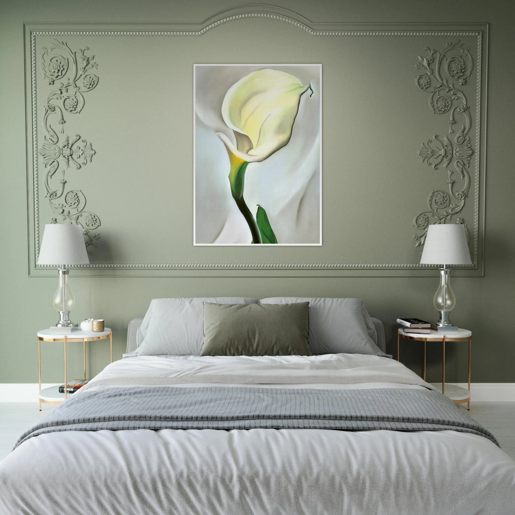 Calla Lily Turned Away Framed Poster | Georgia O'Keeffe Framed Prints Wall Art | Georgia O Keeffe Prints