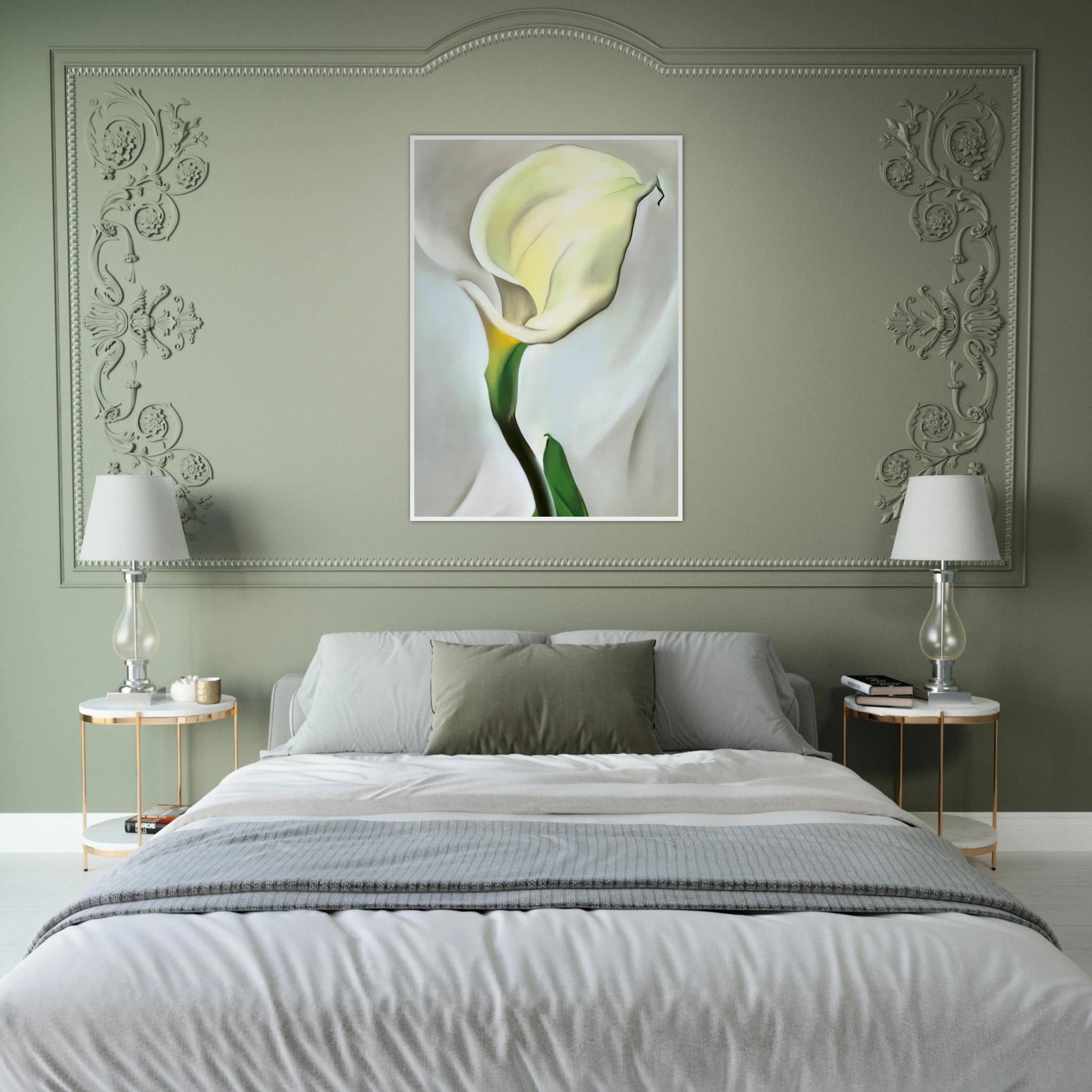 Calla Lily Turned Away Framed Poster | Georgia O'Keeffe Framed Prints Wall Art | Georgia O Keeffe Prints