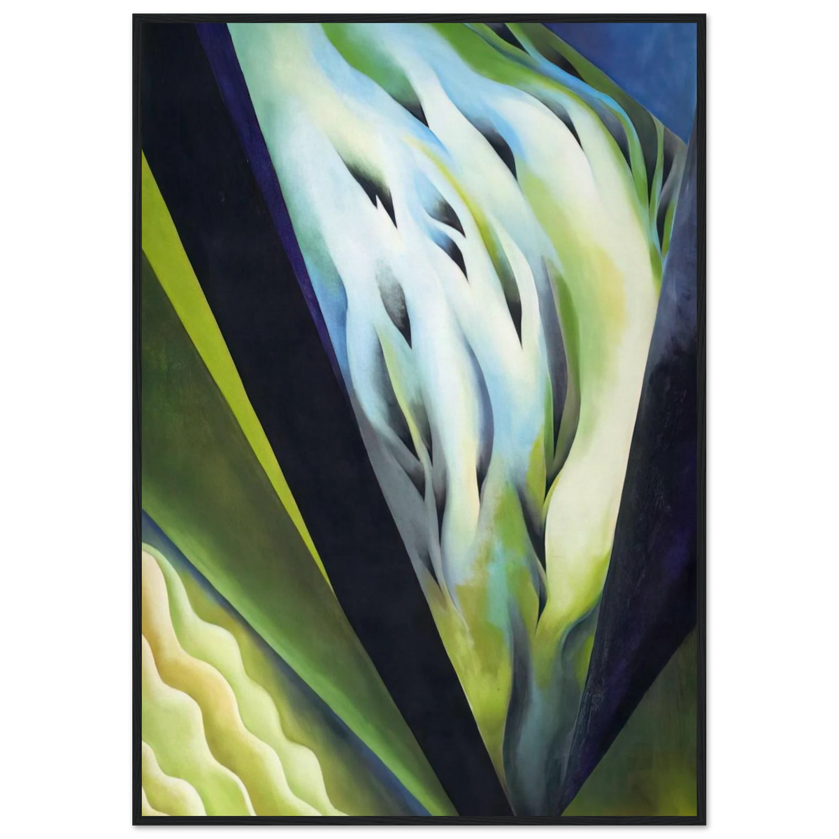 Blue and Green Music Framed Poster | Georgia O'Keeffe Framed Prints Wall Art | Georgia O Keeffe Prints