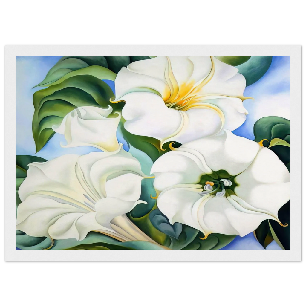 Jimson Weed 3 Framed Poster | Georgia O'Keeffe Framed Prints Wall Art | Georgia O Keeffe Prints