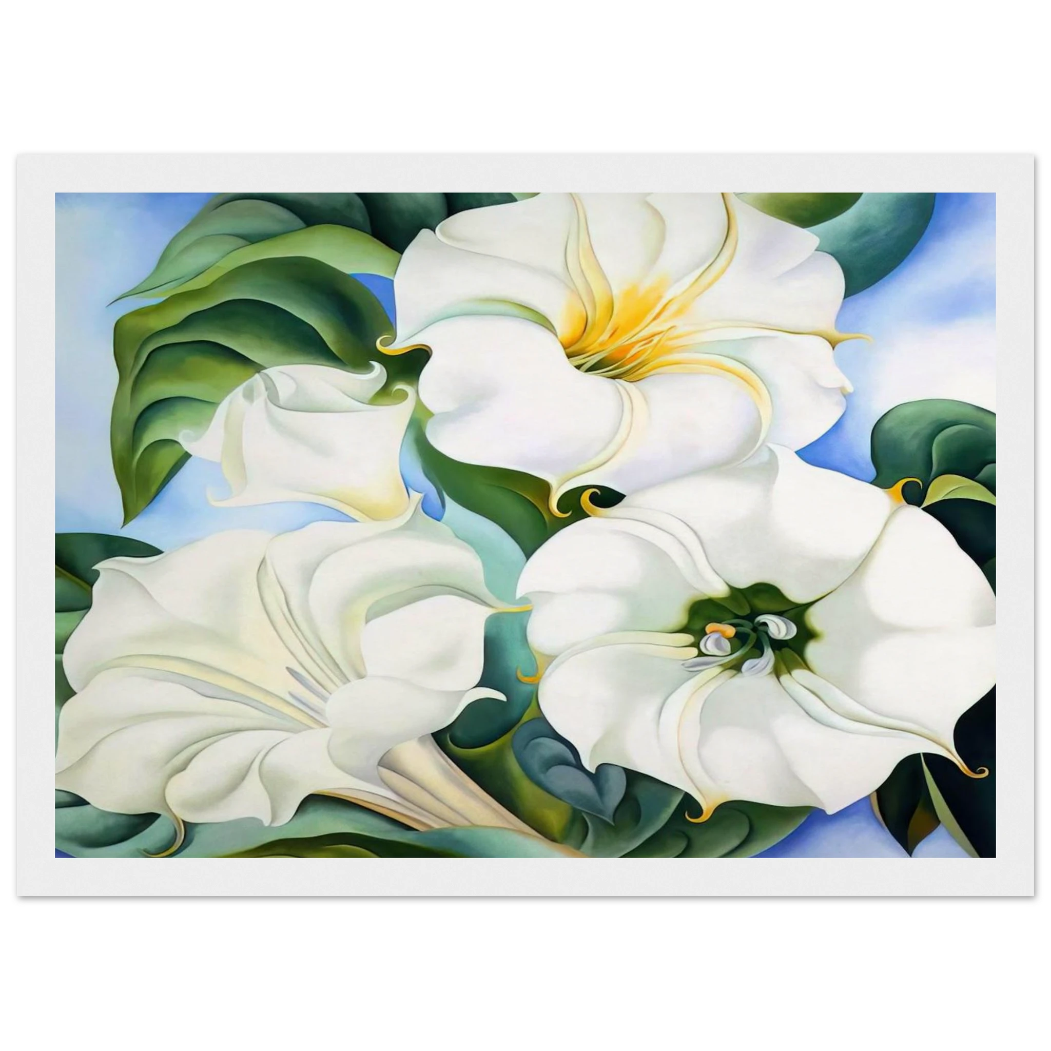 Jimson Weed 3 Framed Poster | Georgia O'Keeffe Framed Prints Wall Art | Georgia O Keeffe Prints