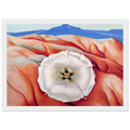 Red hills and white flower II Framed Poster | Georgia O'Keeffe Framed Prints Wall Art | Georgia O Keeffe Prints