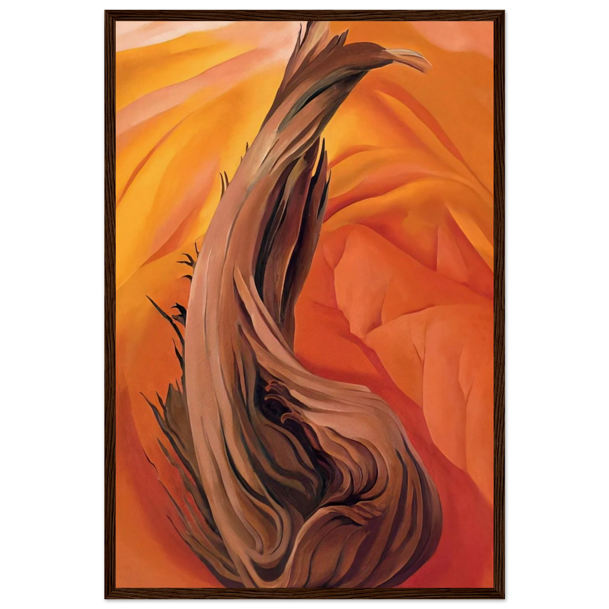 Stump in Red Hills Framed Poster | Georgia O'Keeffe Framed Prints Wall Art | Georgia O Keeffe Prints