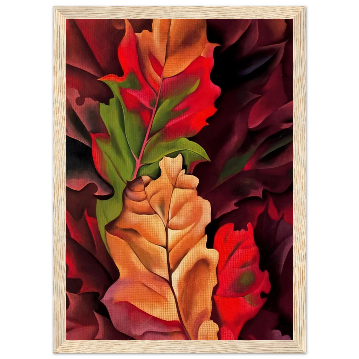 Autumn Leaves - Lake George, N.Y. Framed Poster | Georgia O'Keeffe Framed Prints Wall Art | Georgia O Keeffe Prints