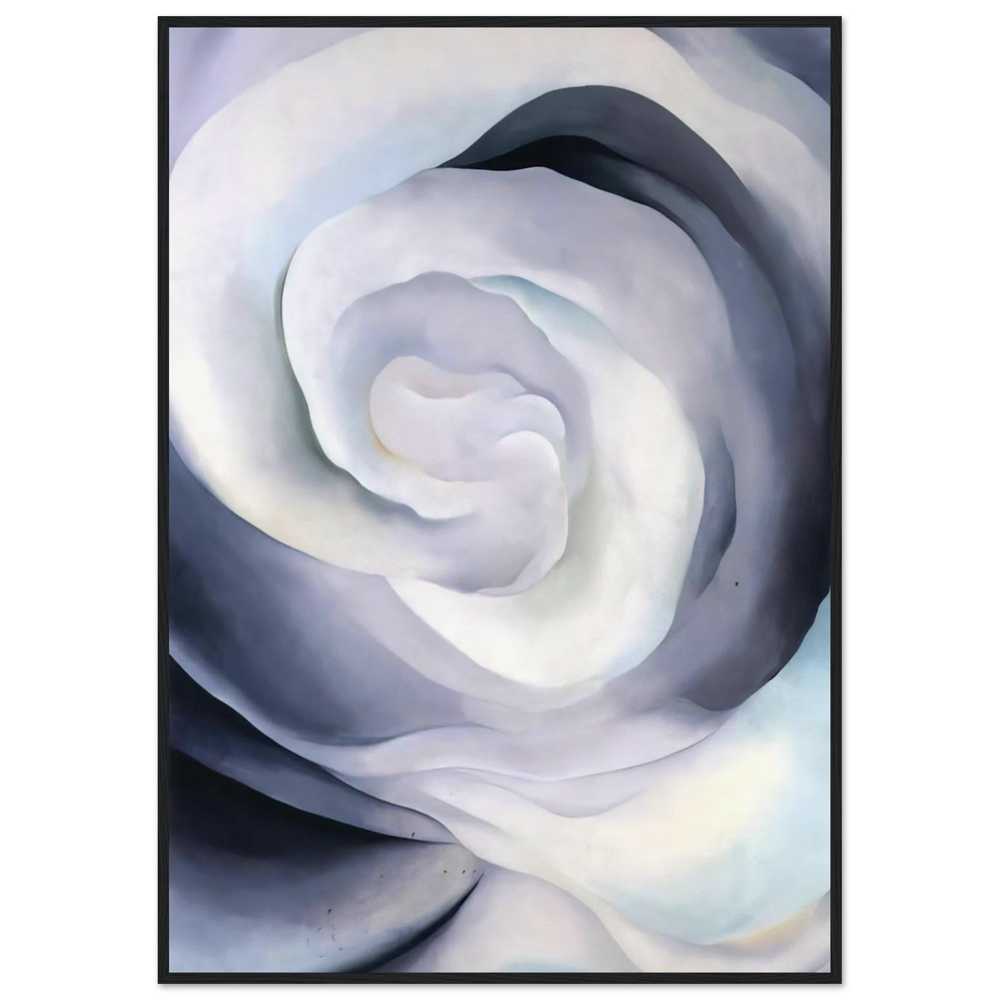 Abstraction White Rose Framed Poster | Georgia O'Keeffe Framed Prints Wall Art | Georgia O Keeffe Prints