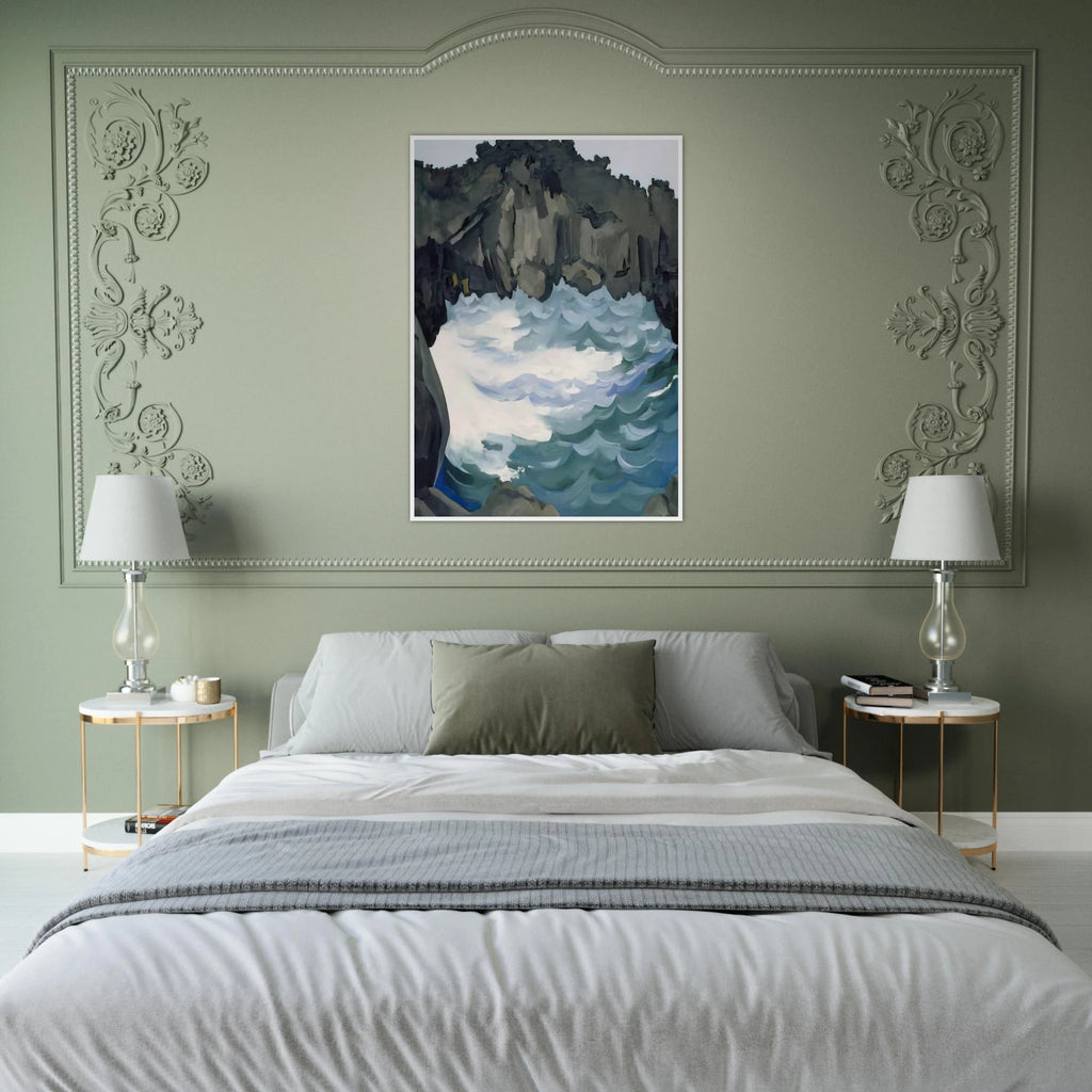 Black Lava Bridge, Hana Coast-No. I Framed Poster | Georgia O'Keeffe Framed Prints Wall Art | Georgia O Keeffe Prints
