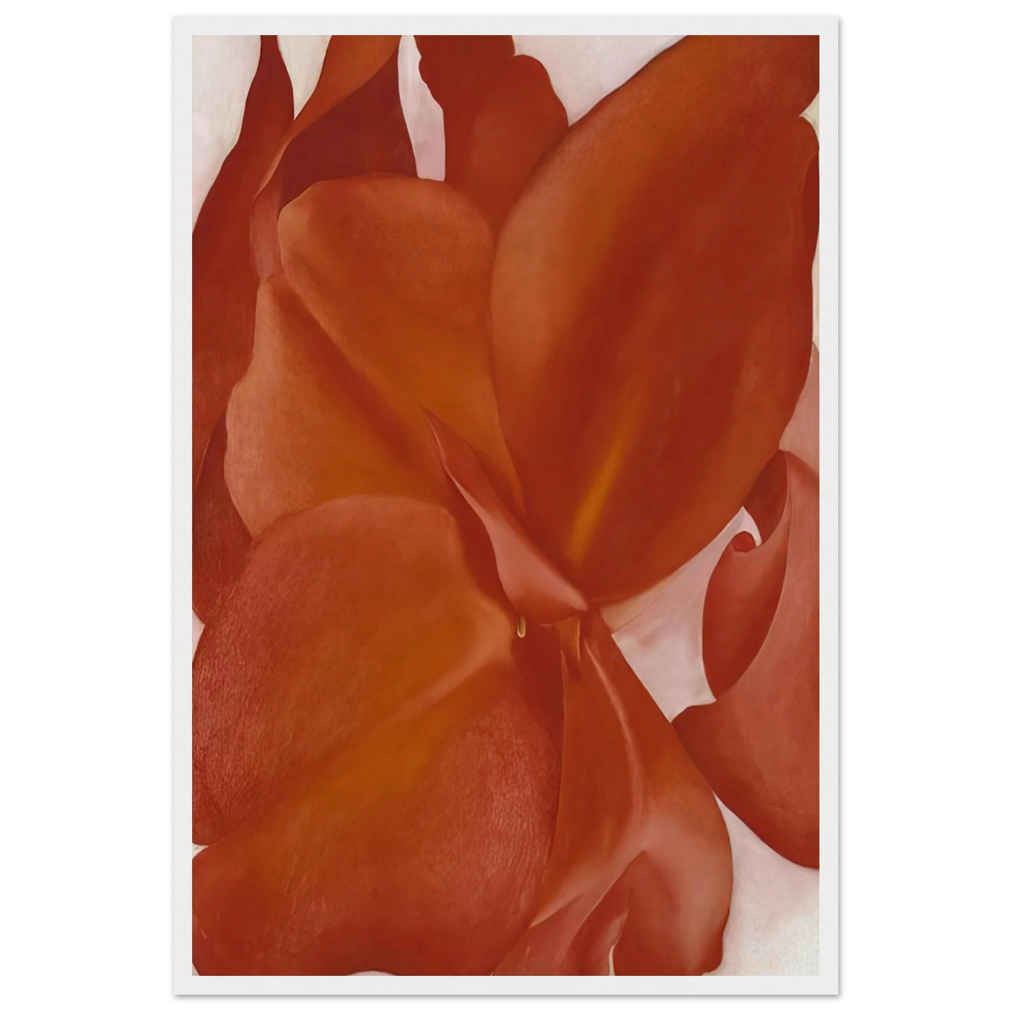 Red Cannas Framed Poster | Georgia O'Keeffe Framed Prints Wall Art | Georgia O Keeffe Prints