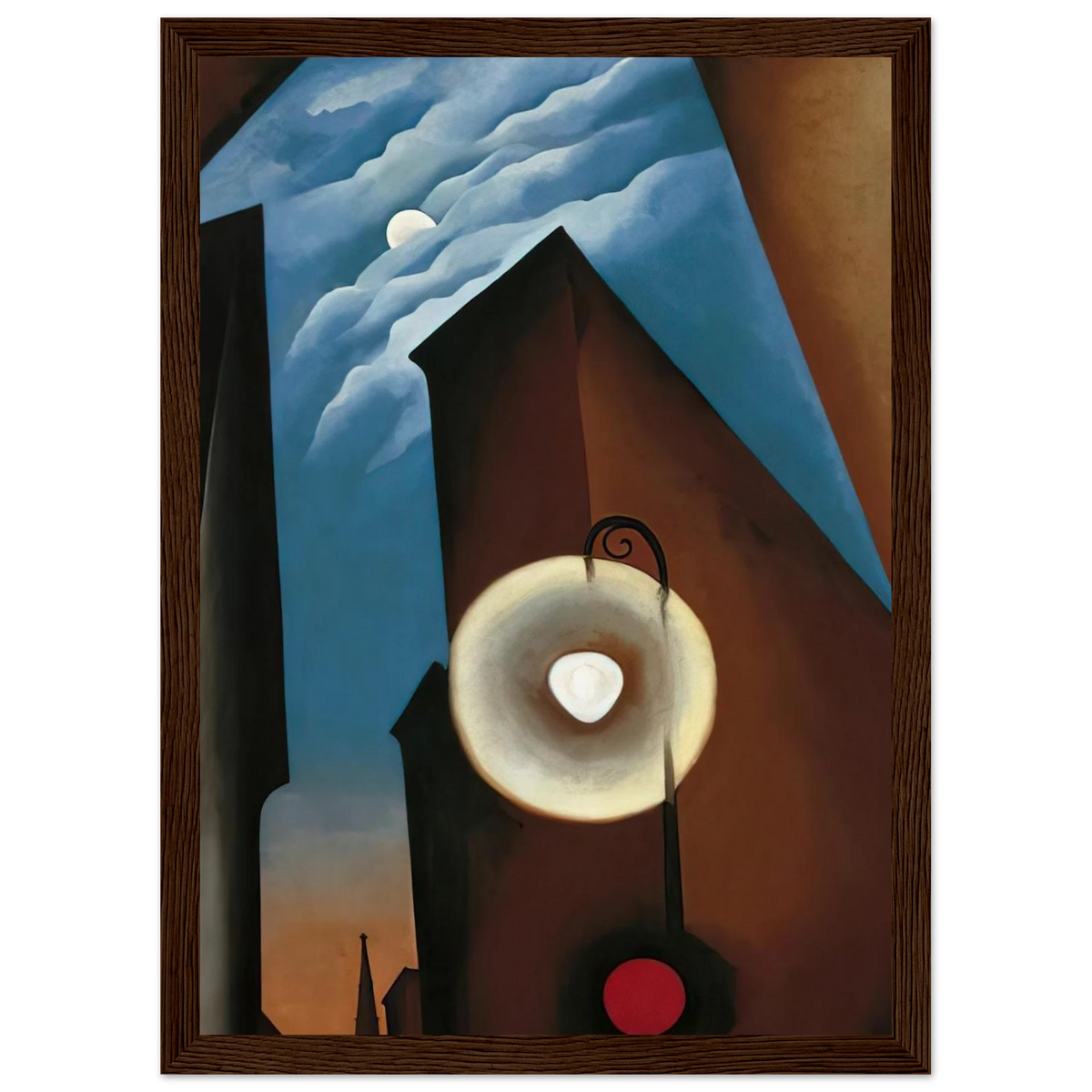 New York with Moon Framed Poster | Georgia O'Keeffe Framed Prints Wall Art | Georgia O Keeffe Prints