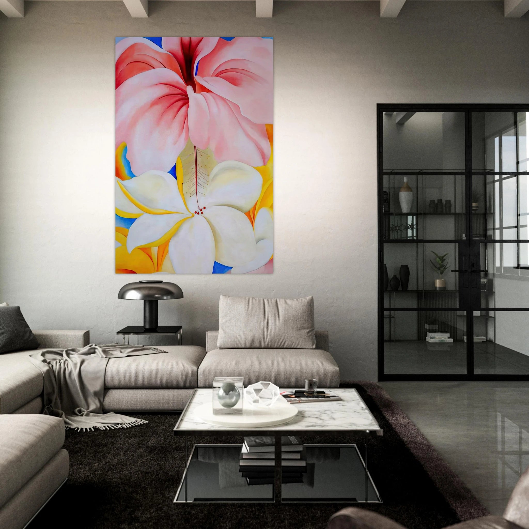Hibiscus with Plumeria Poster | Georgia O'Keeffe Poster | Georgia O Keeffe Prints