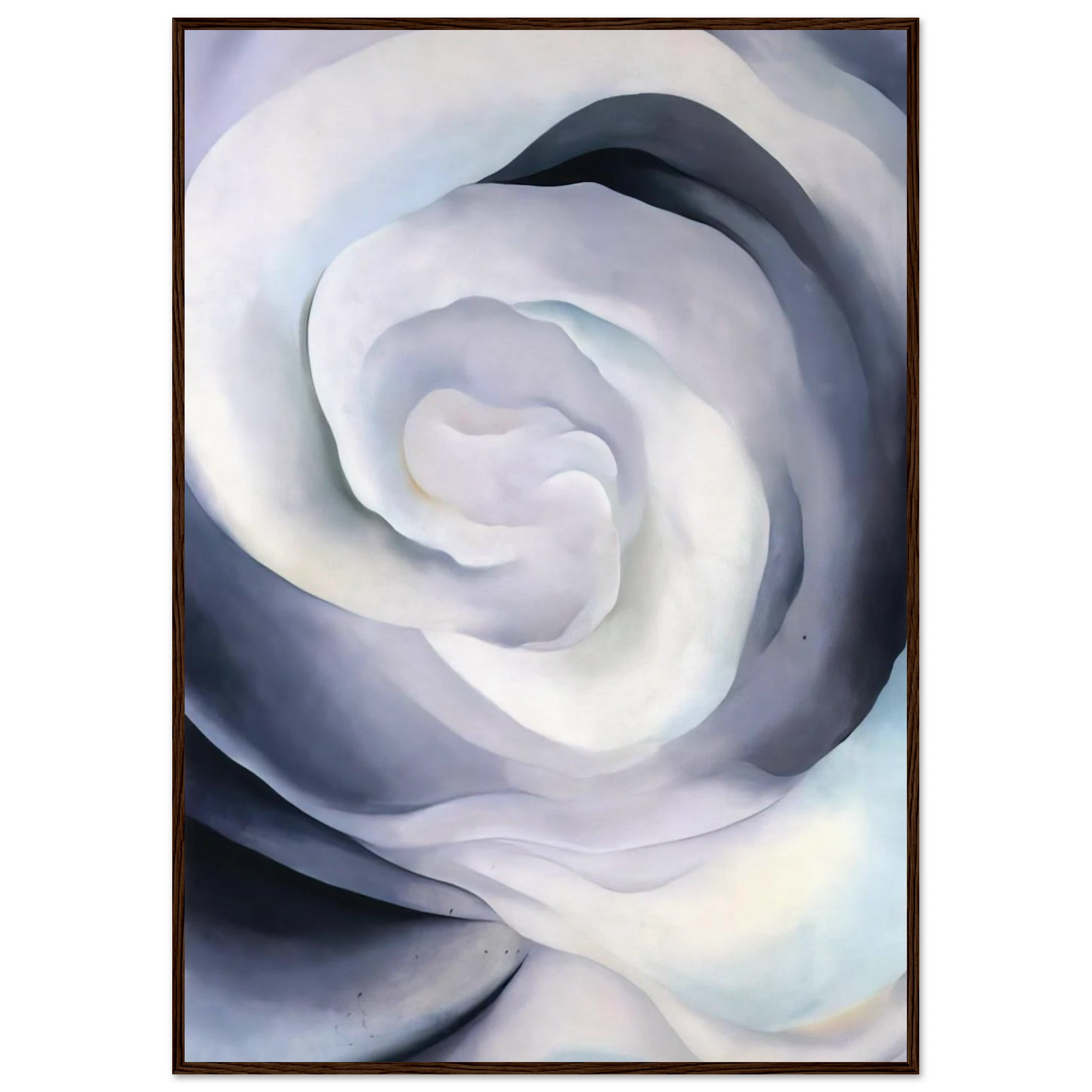 Abstraction White Rose Framed Poster | Georgia O'Keeffe Framed Prints Wall Art | Georgia O Keeffe Prints